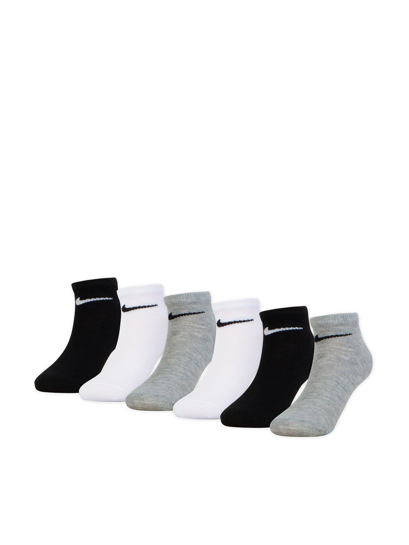 Nike Kids Boys 6 Pack No Show Socks - White