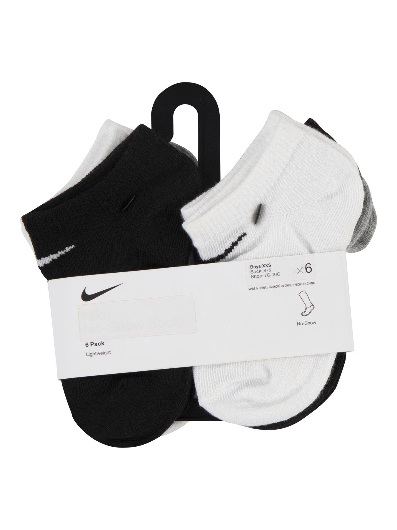  image of nike-kids-boys-6-pack-no-show-socks-white