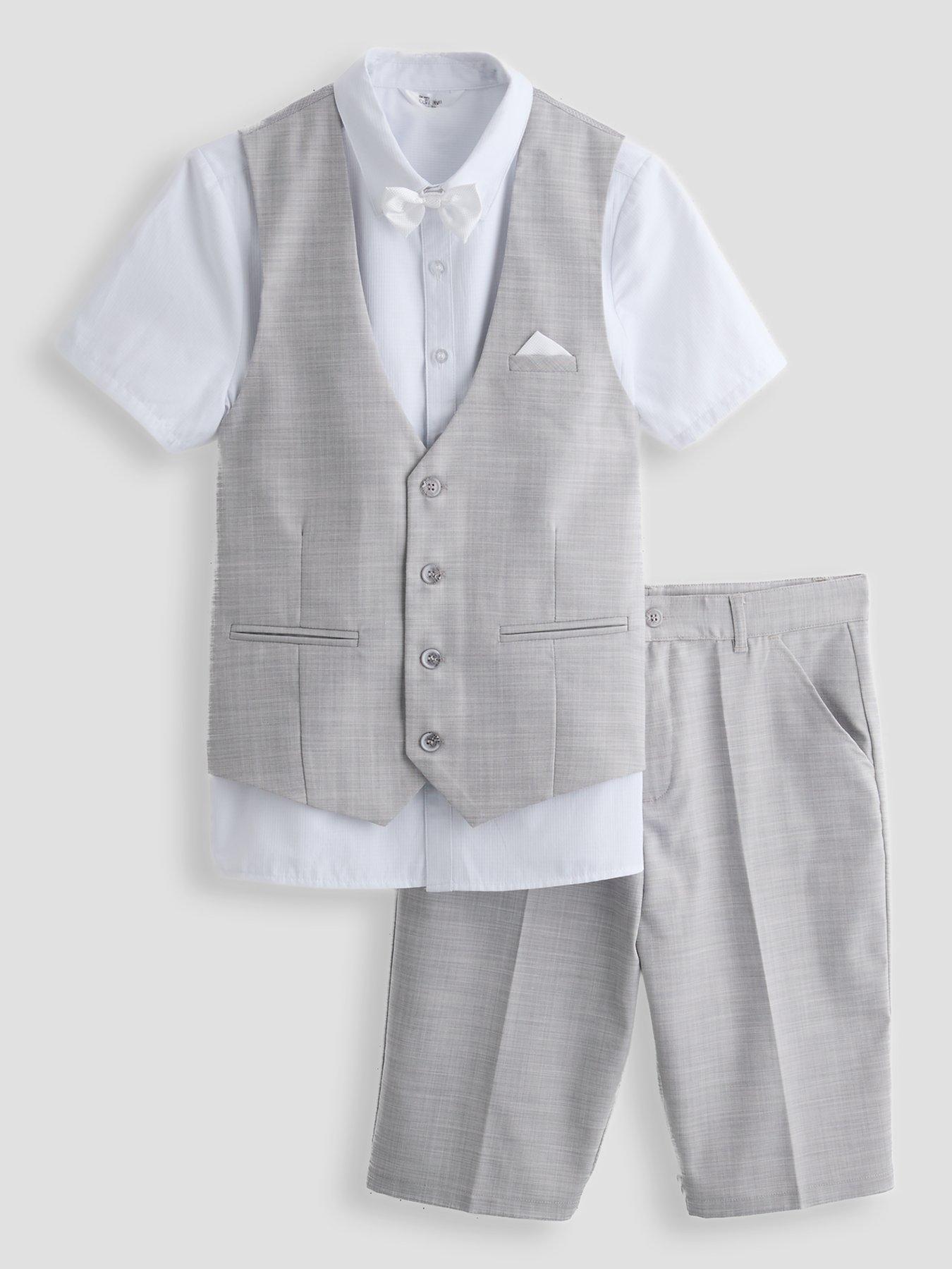 the-very-collection-boys-4-piece-waistcoat-shirt-shorts-and-bow-set-grey