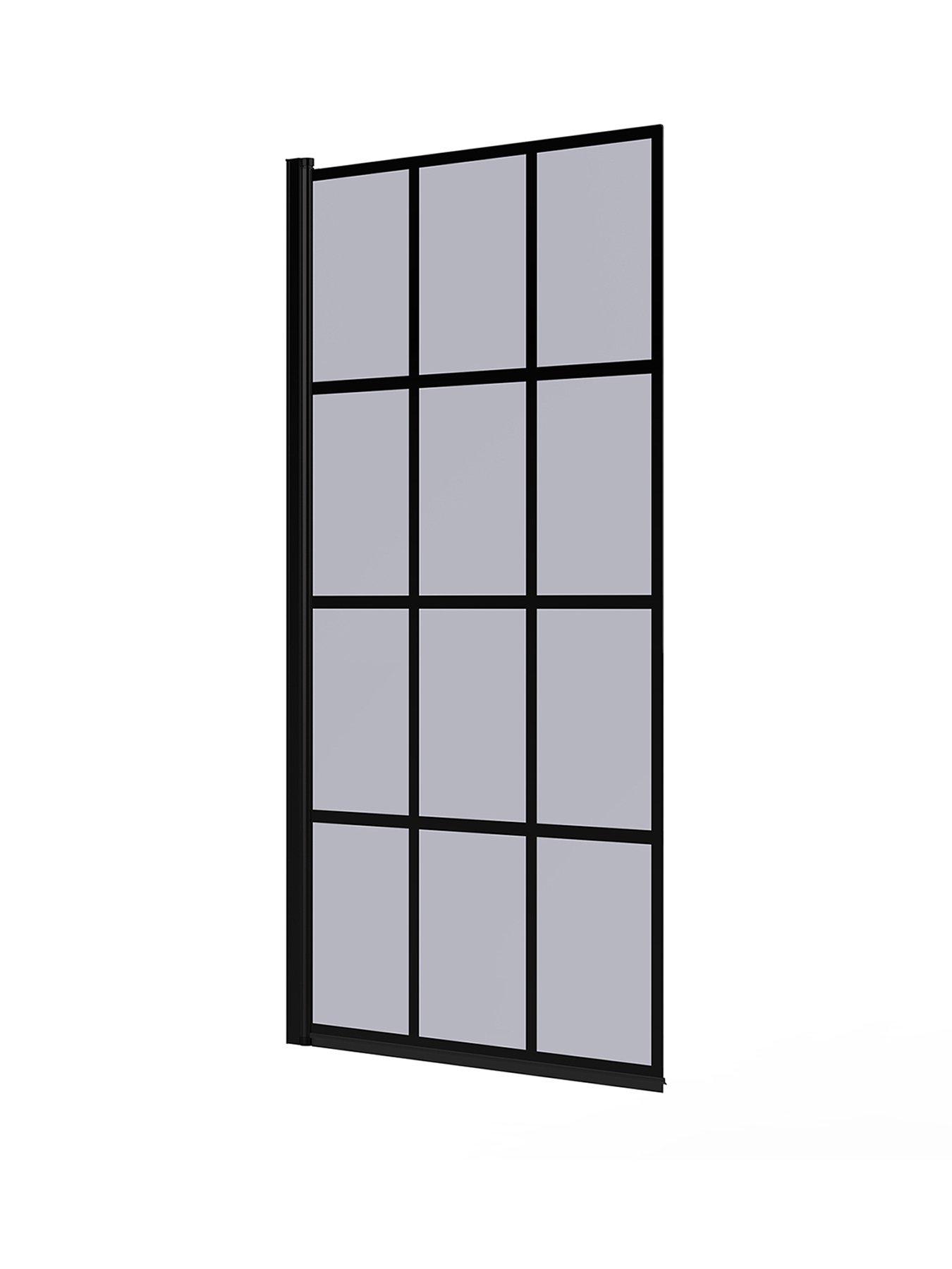 Image 2 of 7 of Living and Home 4mm Thick Glass Shower Screen Door 80cm W x 140cm D