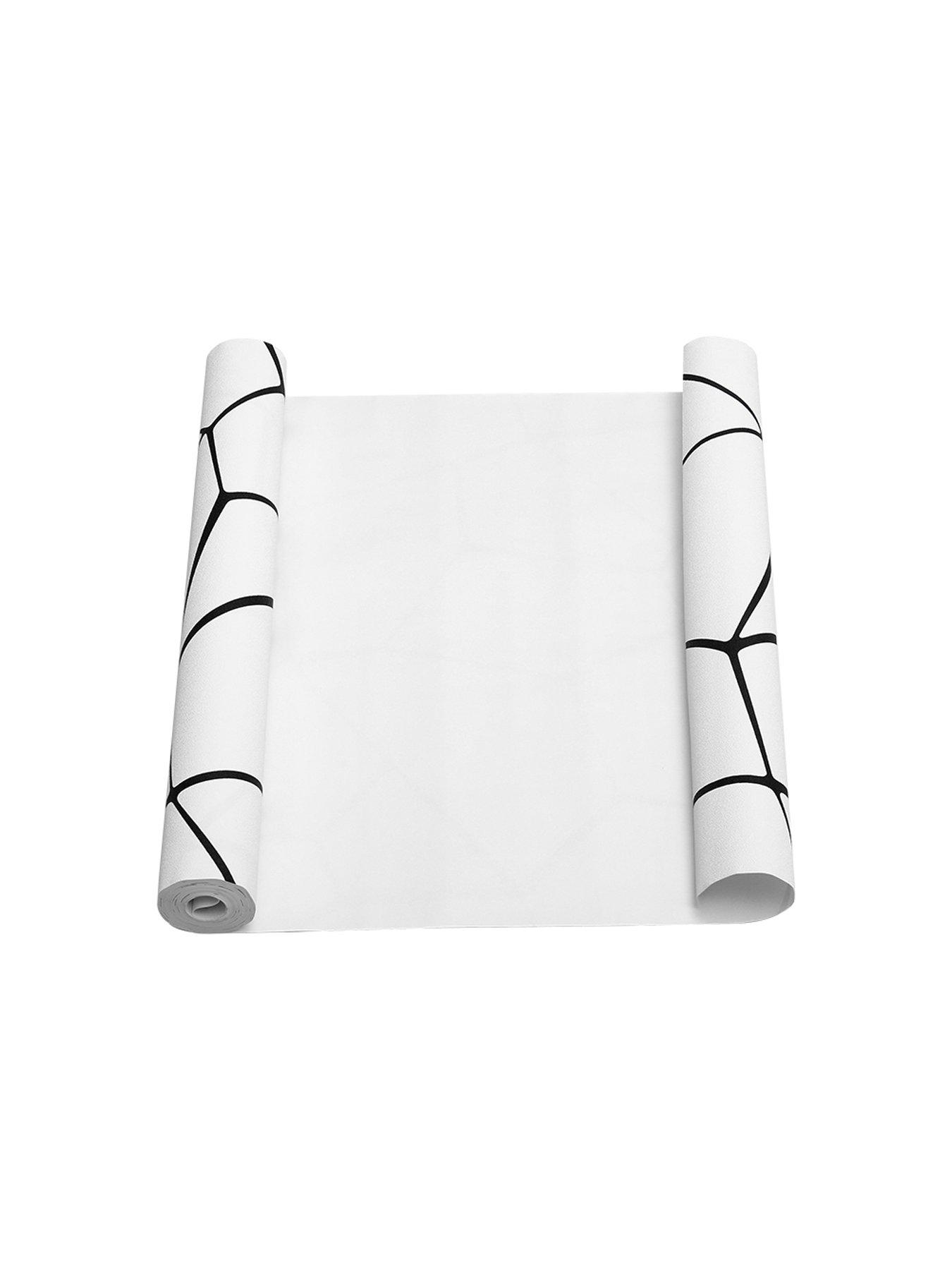 Image 4 of 6 of Living and Home Black Modern Abstract Geometric Removable Patterned Wallpaper
