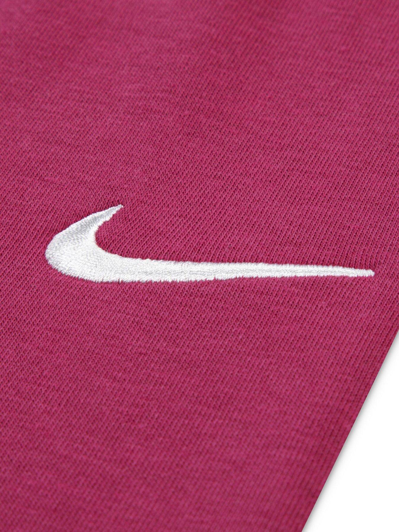  image of nike-kids-girls-essential-fleece-crew-set-pink-red