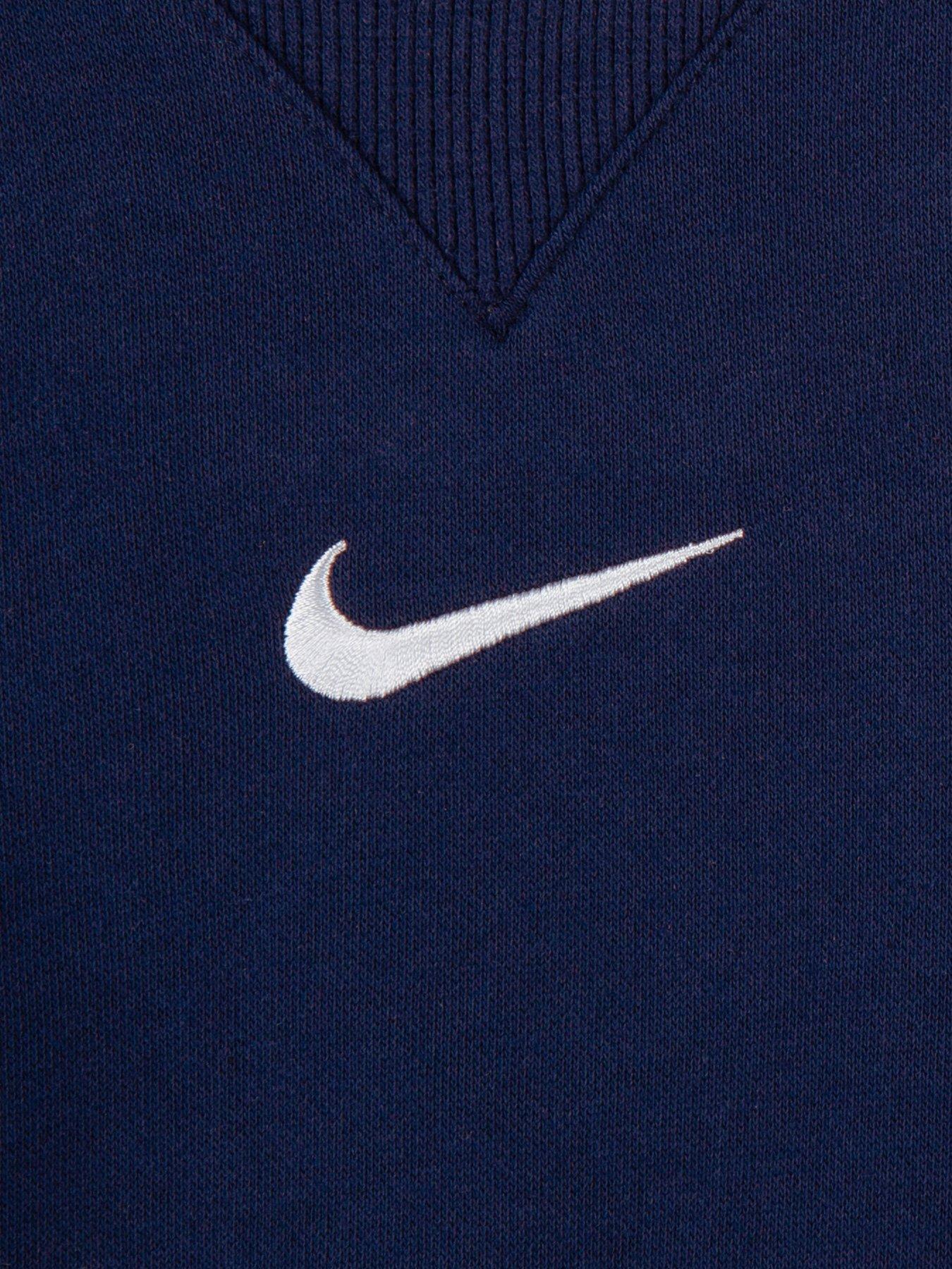  image of nike-kids-unisex-essential-fleece-crew-set-navy