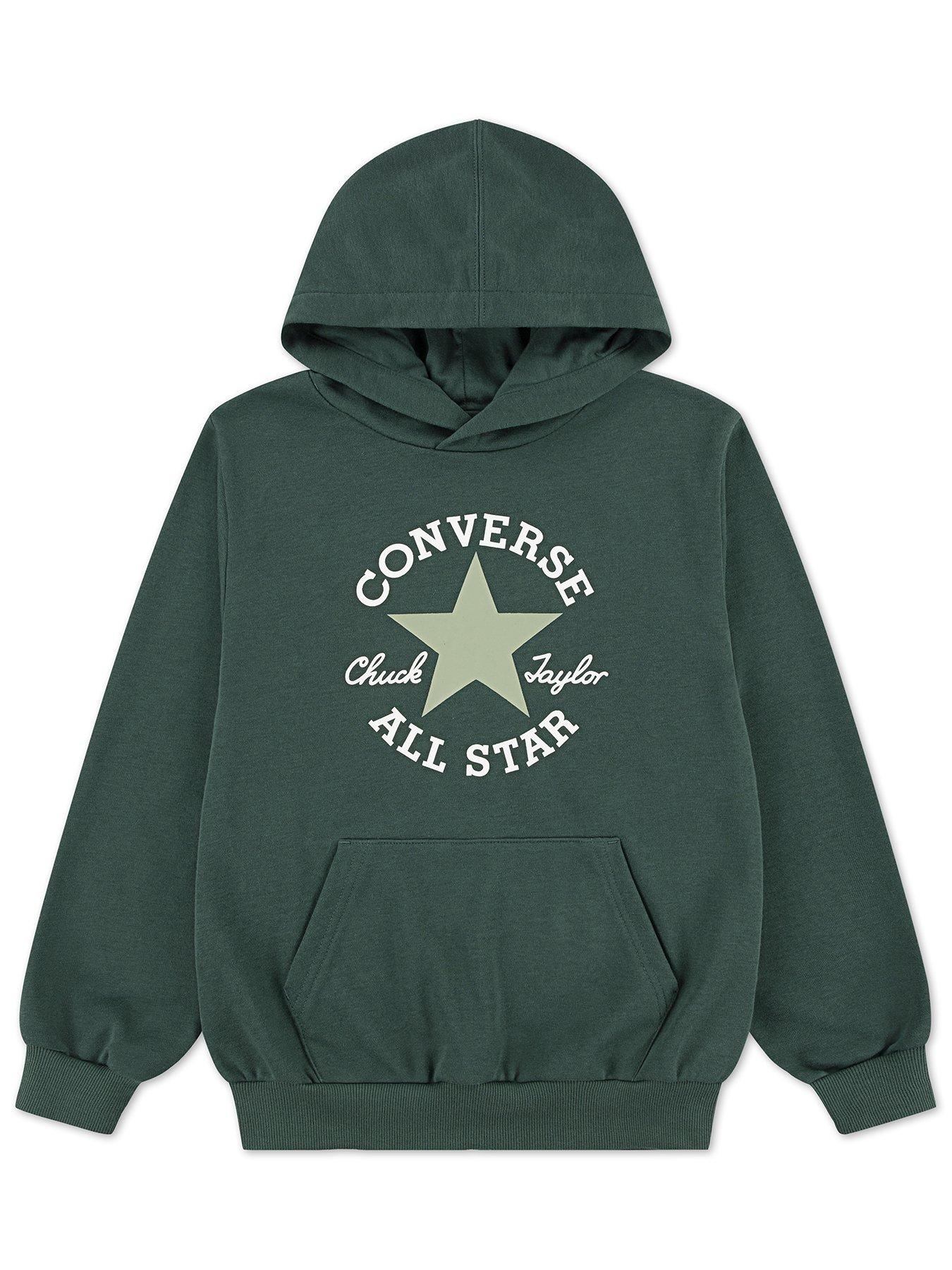 Converse Junior Boys Dissected Chuck Oversized Hoodie- Green
