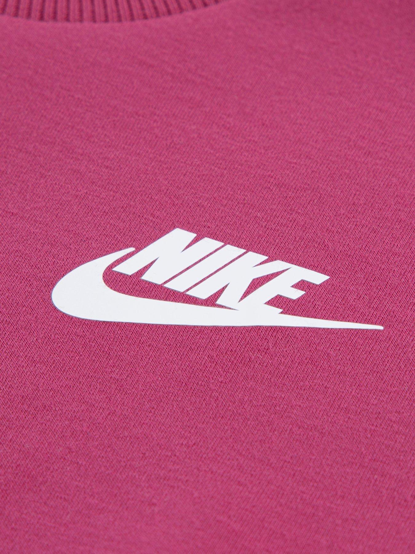 Image 3 of 4 of Nike Infant Girls Crew Wide Leg Pant Set - Red