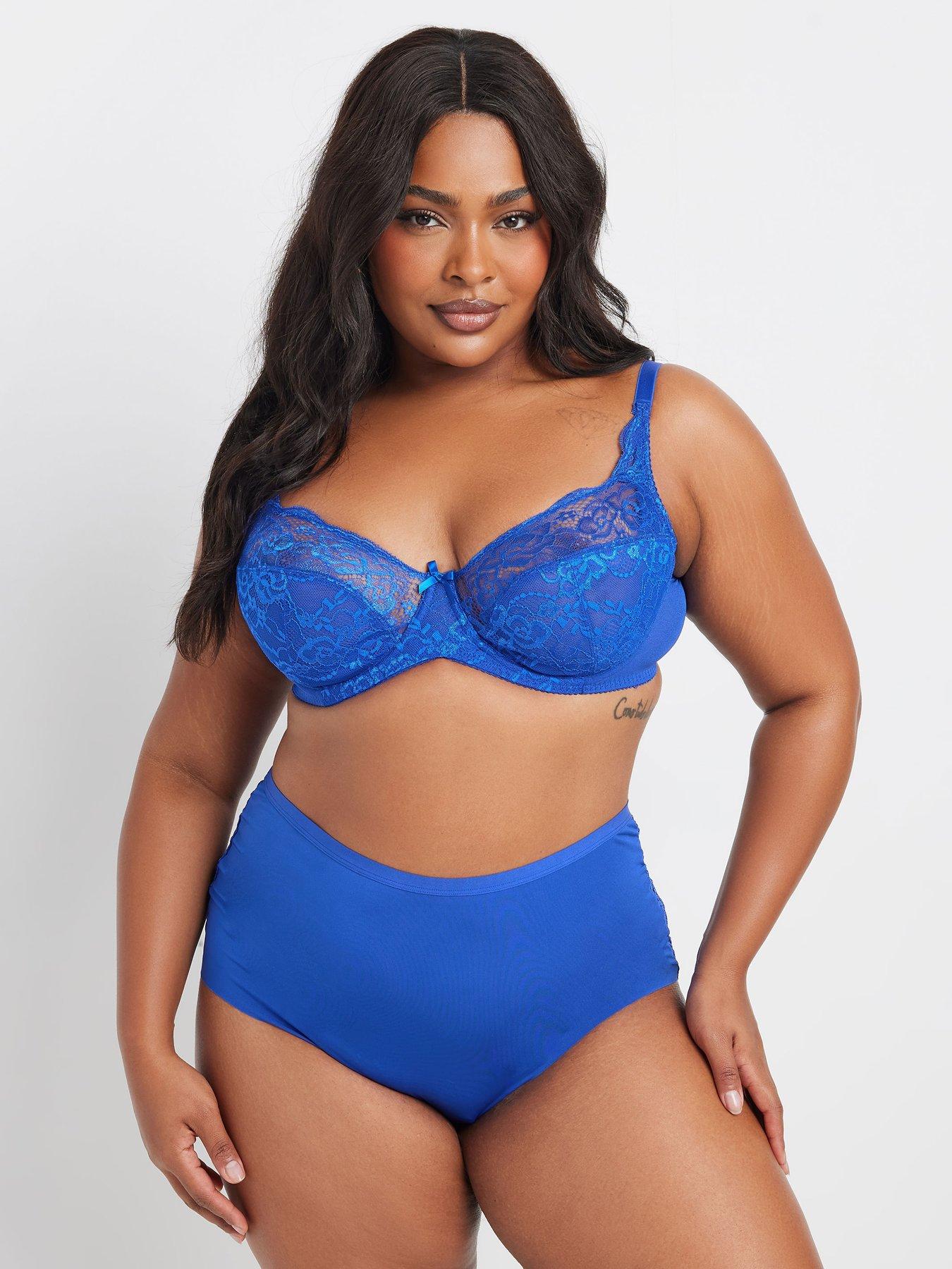  image of yours-curve-stretch-lace-underwire-bra-blue
