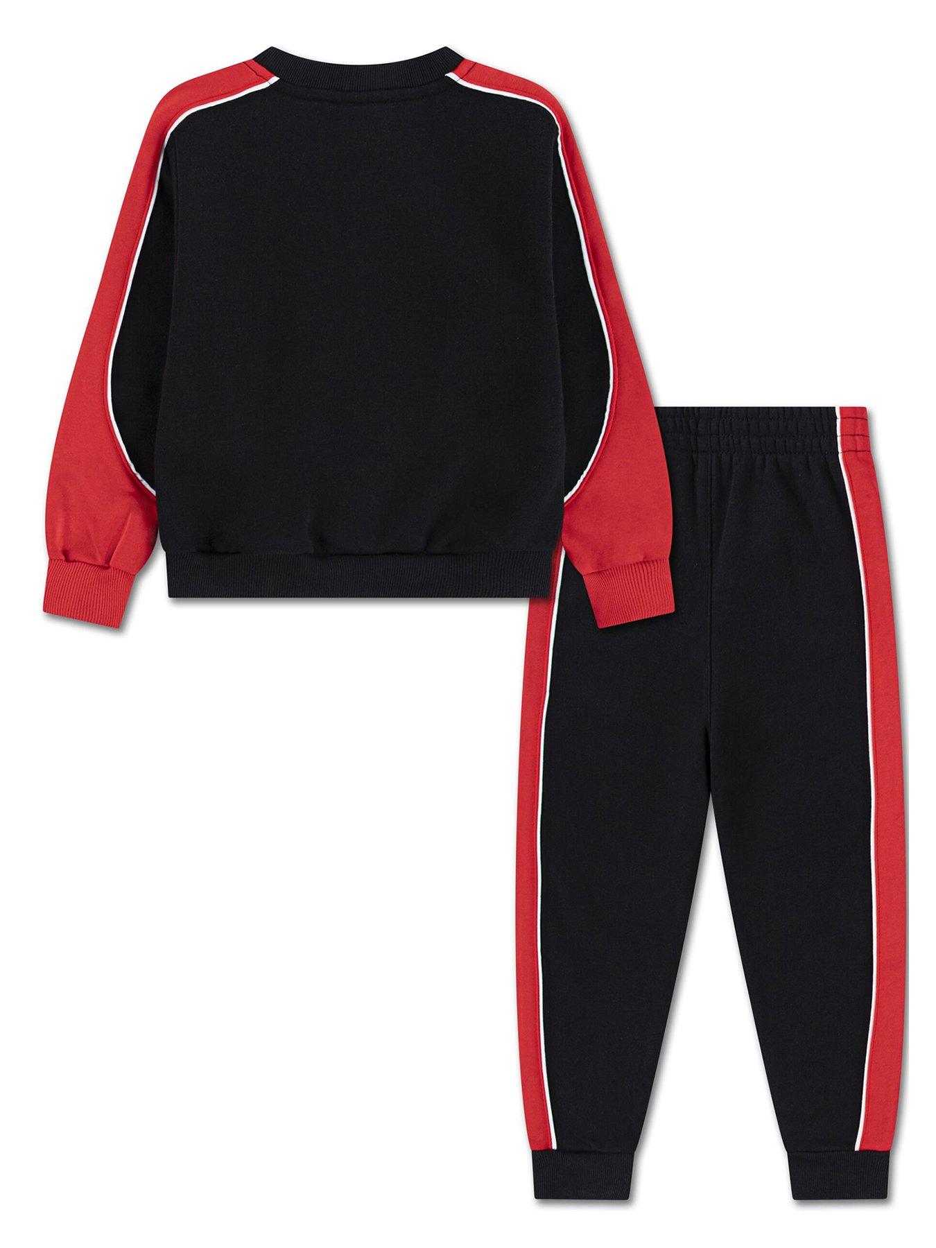 Image 2 of 4 of Nike Kids Unisex Fleece Crew Set - Black