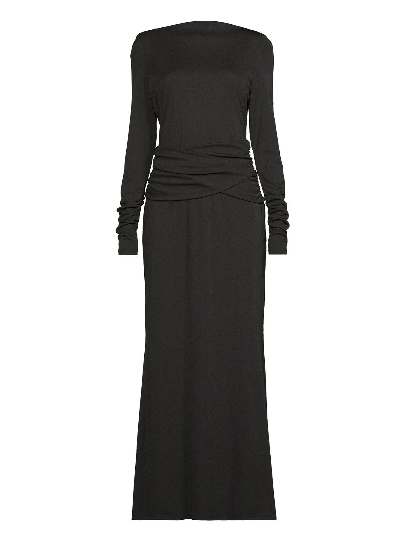 knee length dresses for ladies Keegan | One Shoulder Maxi Dress With Bow