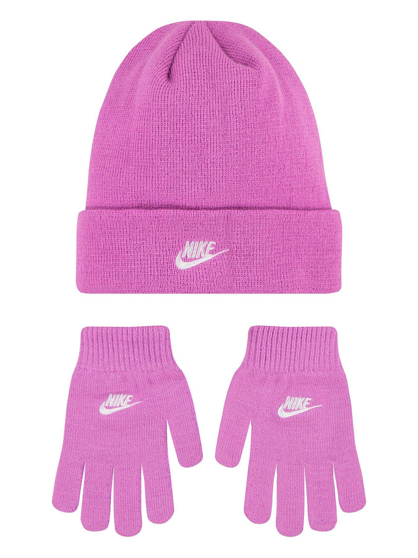 Nike Junior Girls Futura Beanie/Glove Set - Pink