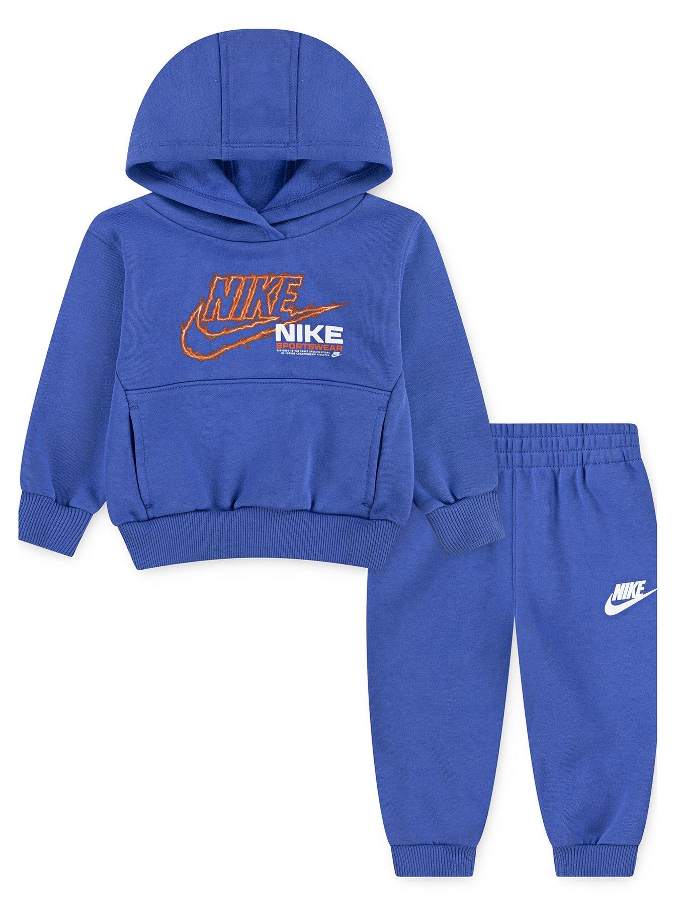 Nike Infant Boys Fleece Hoodie And Jogger Set - Blue