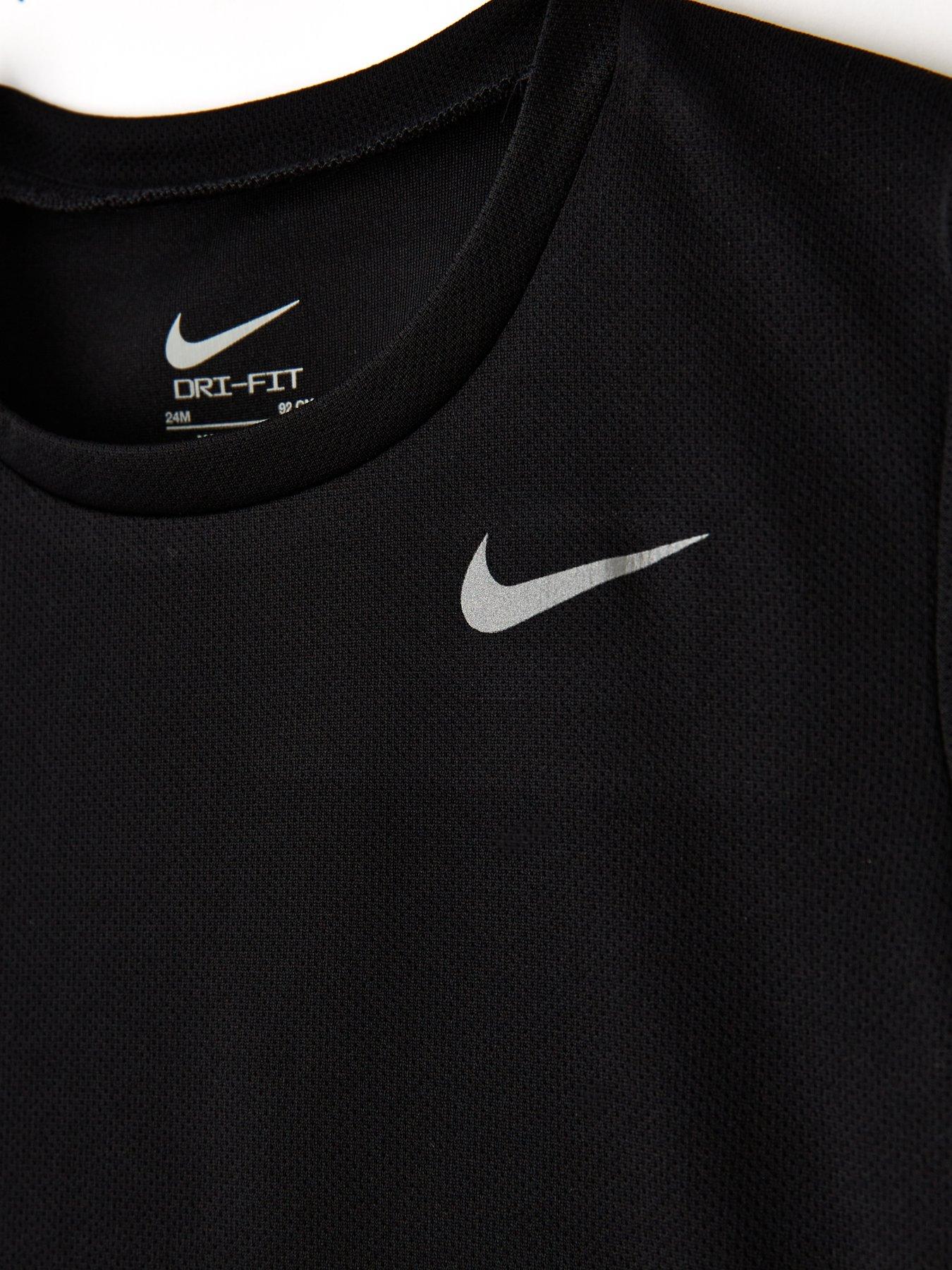  image of nike-infant-boys-miler-challenger-short-and-t-shirt-set-black