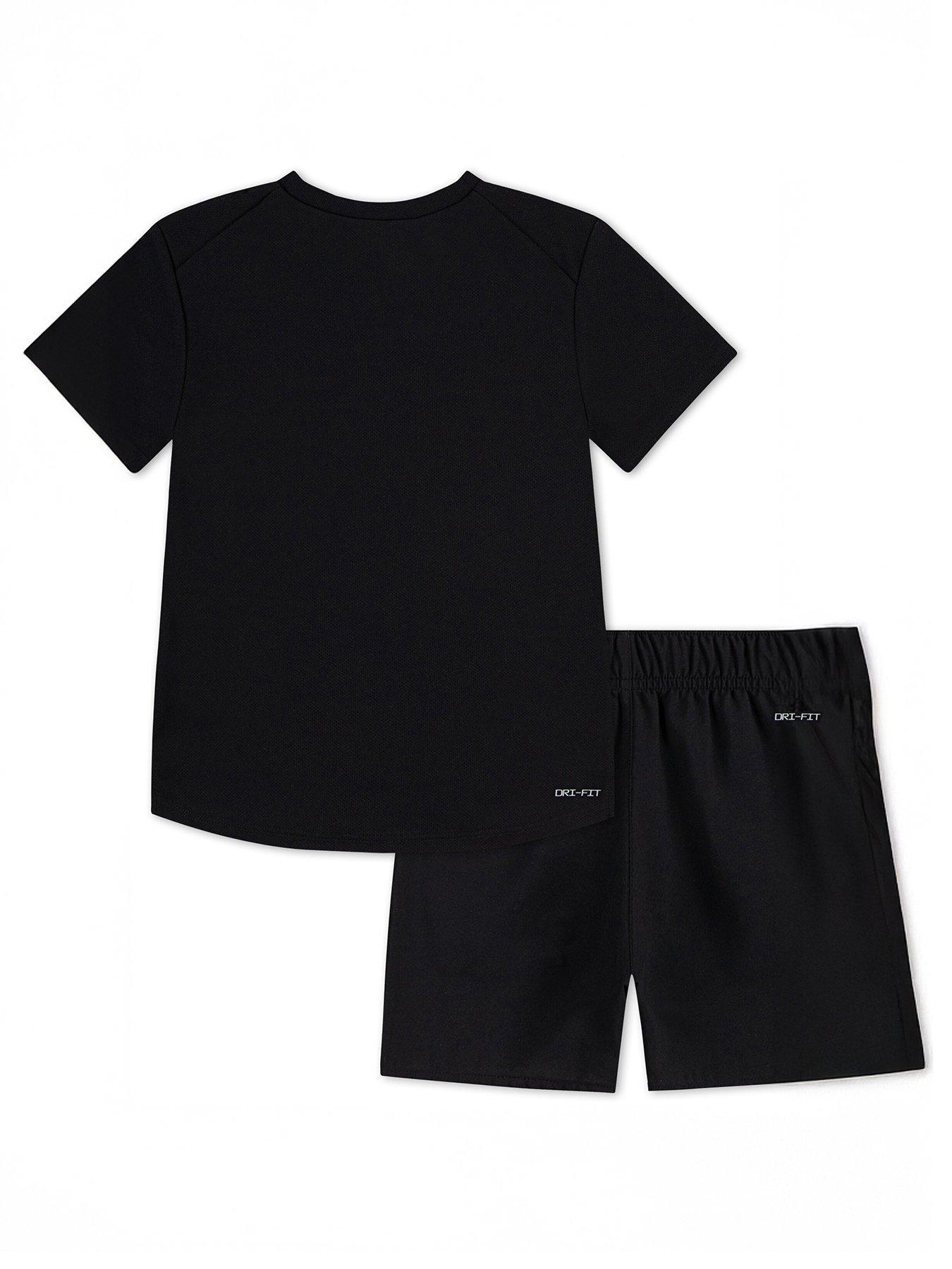  image of nike-kids-boys-miler-challenger-short-and-t-shirt-set-black