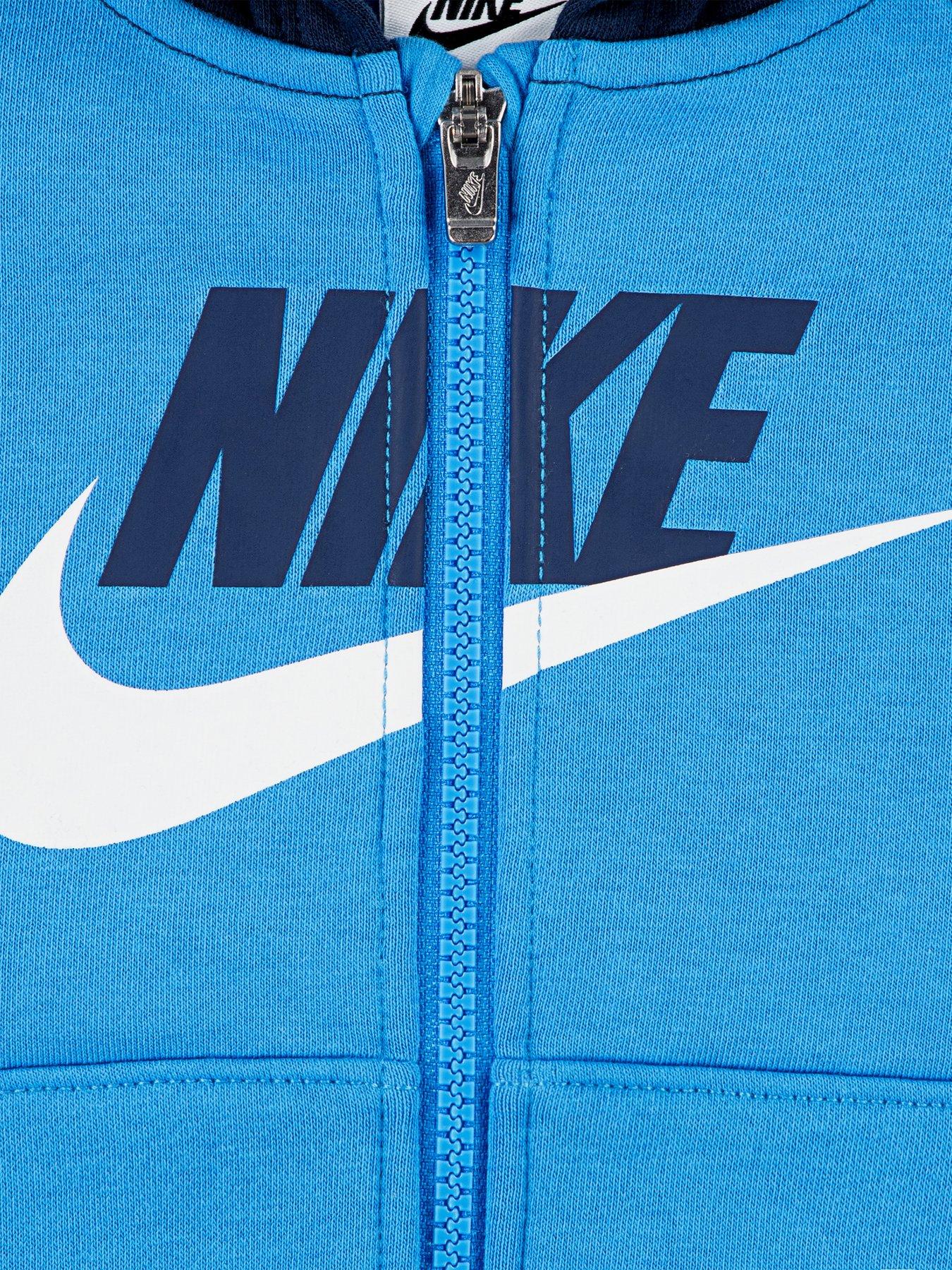 Image 4 of 4 of Nike Kids Unisex Colour Blocked Jogger, Hoodie And T-Shirt Set - Navy