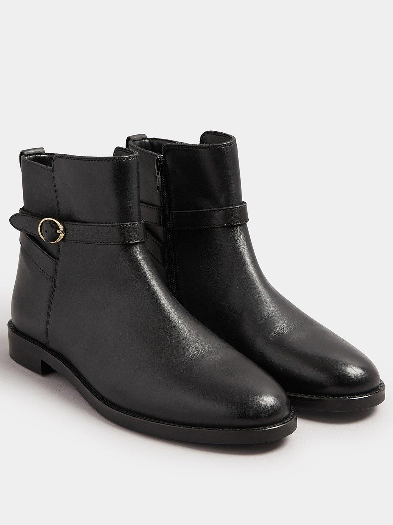 Image 2 of 4 of Long Tall Sally Flat Leather Ankle Boot