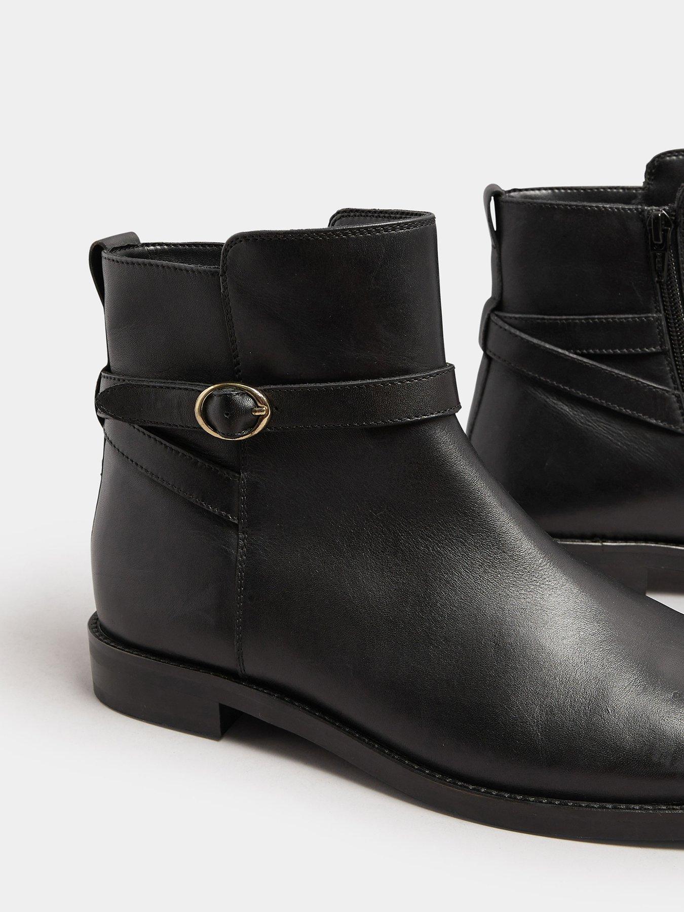 Image 4 of 4 of Long Tall Sally Flat Leather Ankle Boot