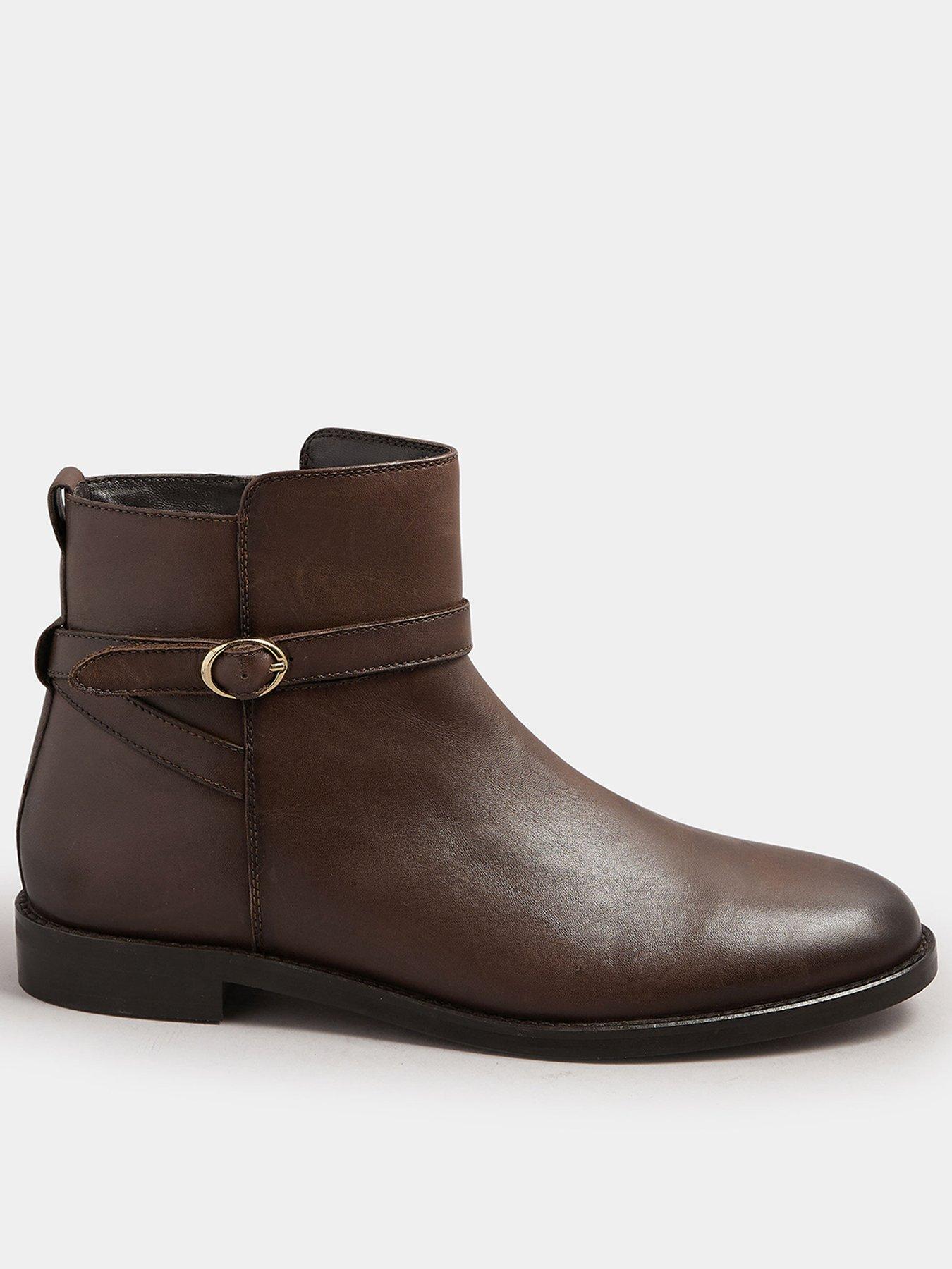 undefined Flat Leather Ankle Boot