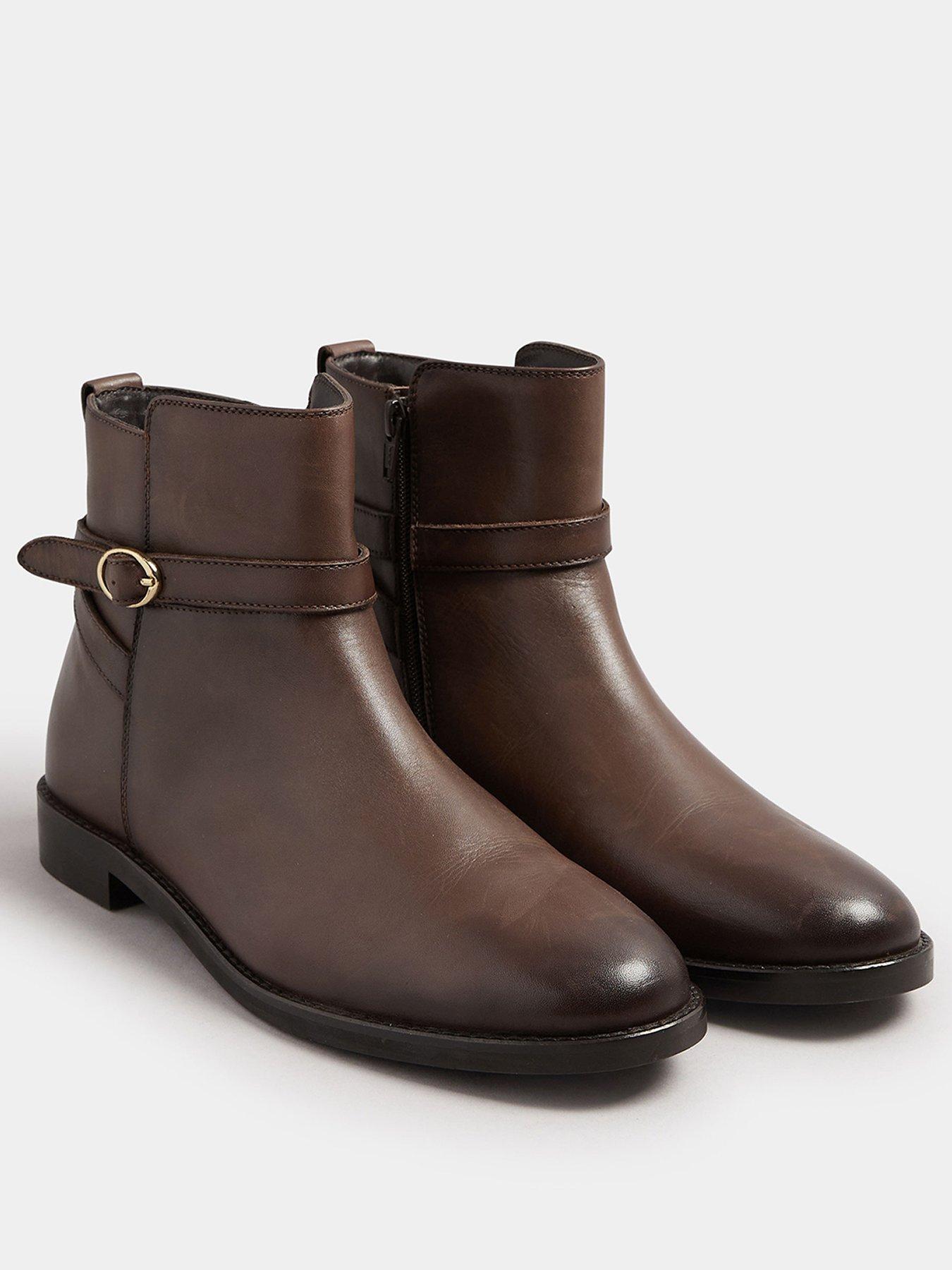 Image 2 of 4 of Long Tall Sally Flat Leather Ankle Boot