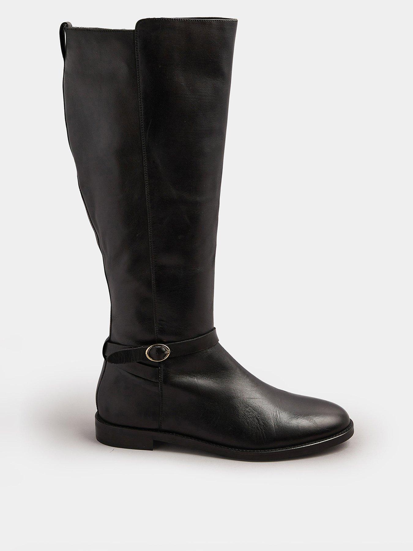 undefined Knee Leather Riding Boot