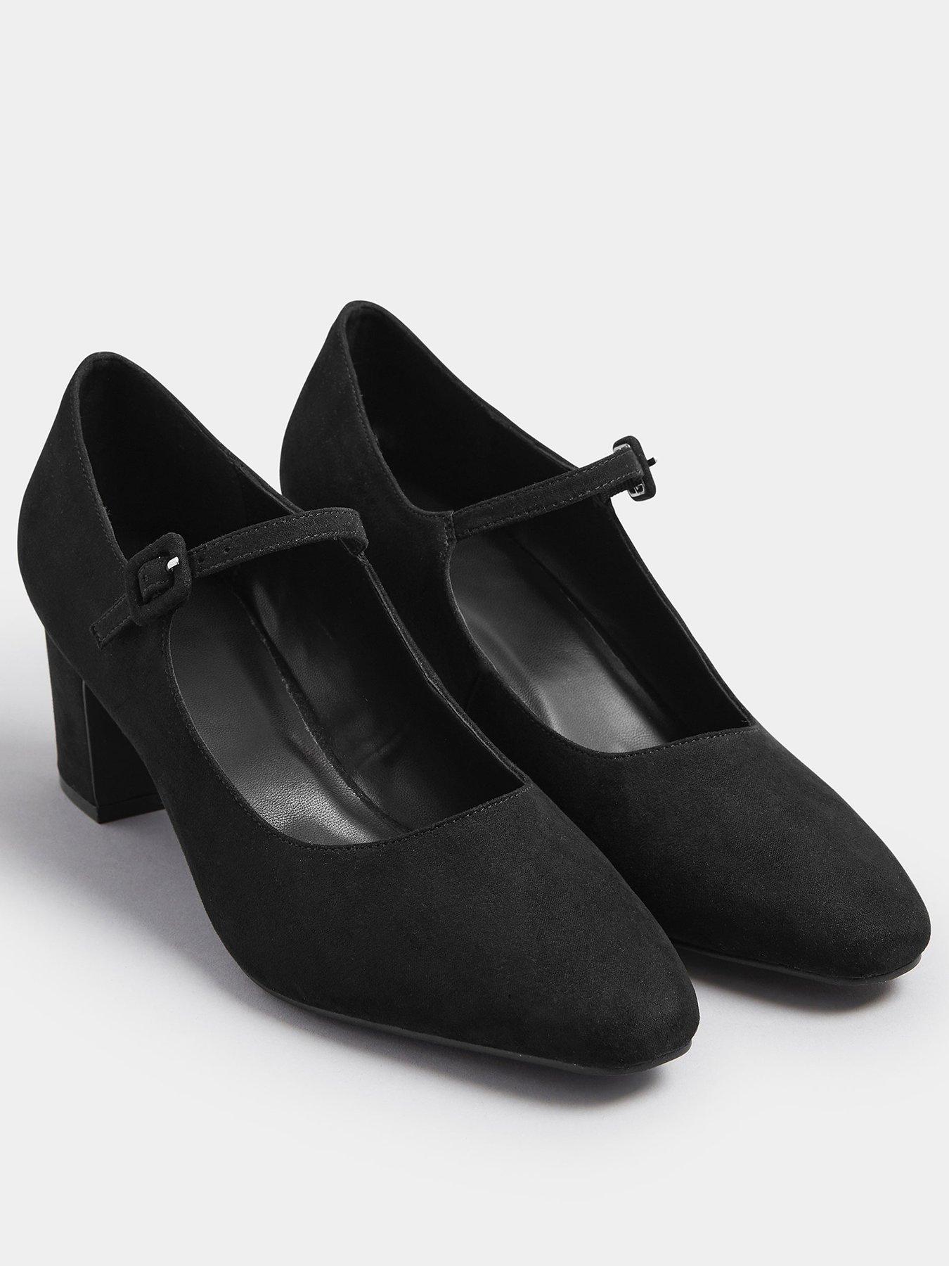 Image 2 of 4 of Long Tall Sally Pointed Toe Block Heel Mary-Jane - Black