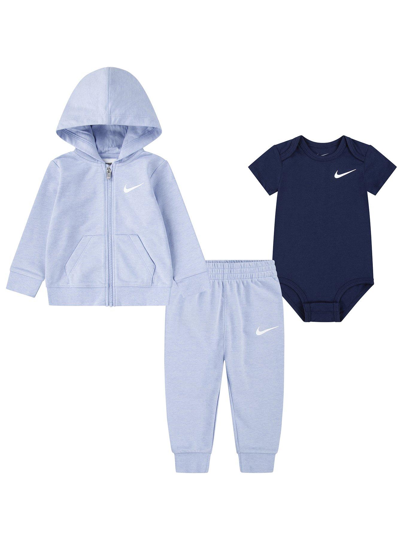 Nike Infant Unisex 3Pc Bodysuit Pant Set - Blue