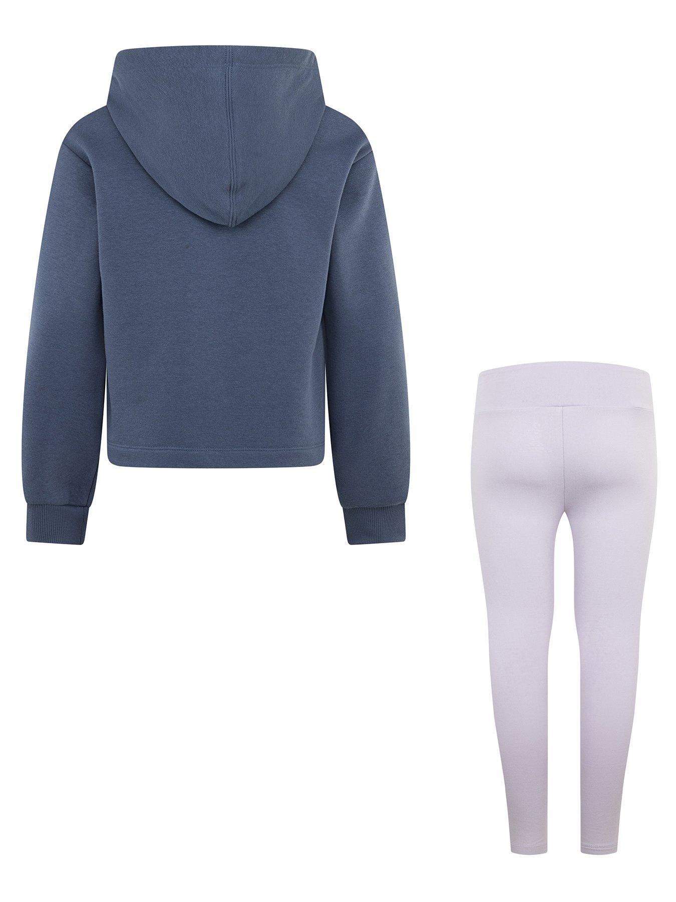  image of converse-kids-girls-hoodie-amp-legging-set-purple