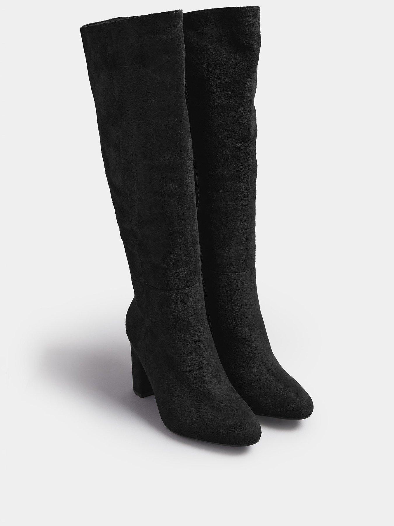 Image 2 of 4 of Yours Extra Wide Fit Heeled Knee High Boot - Black