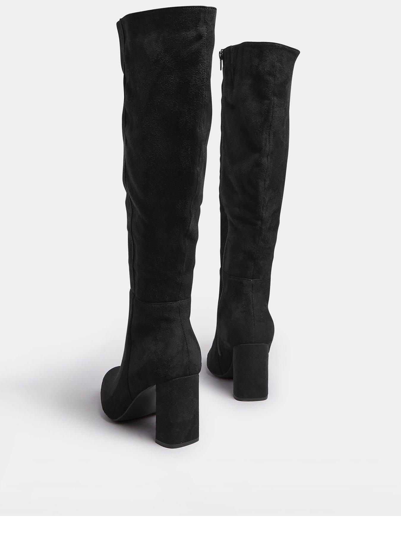 Image 3 of 4 of Yours Extra Wide Fit Heeled Knee High Boot - Black
