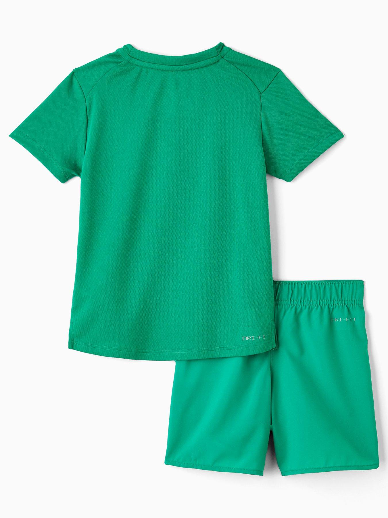 image of nike-kids-boys-miler-challenger-short-and-t-shirt-set-green
