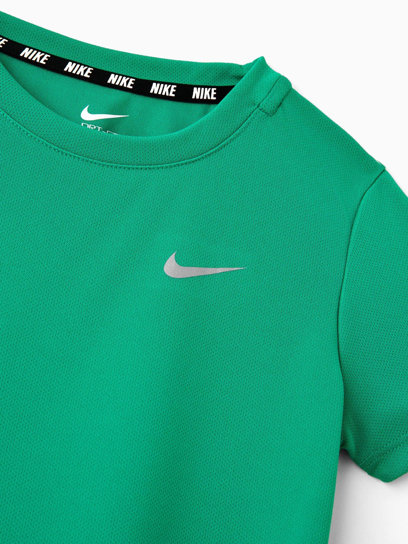  image of nike-kids-boys-miler-challenger-short-and-t-shirt-set-green