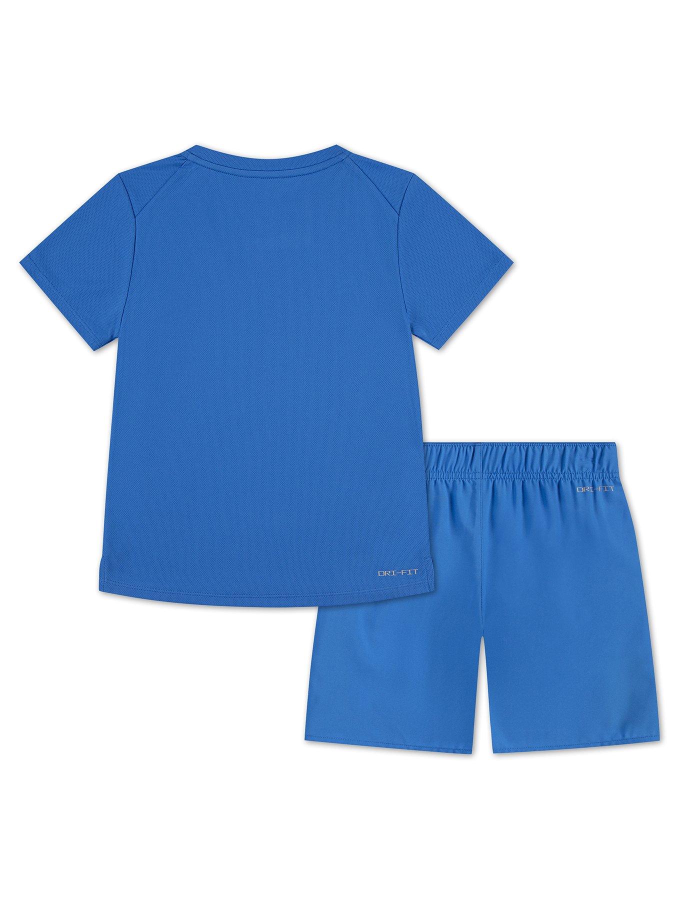  image of nike-kids-boys-miler-challenger-short-and-t-shirt-set-blue