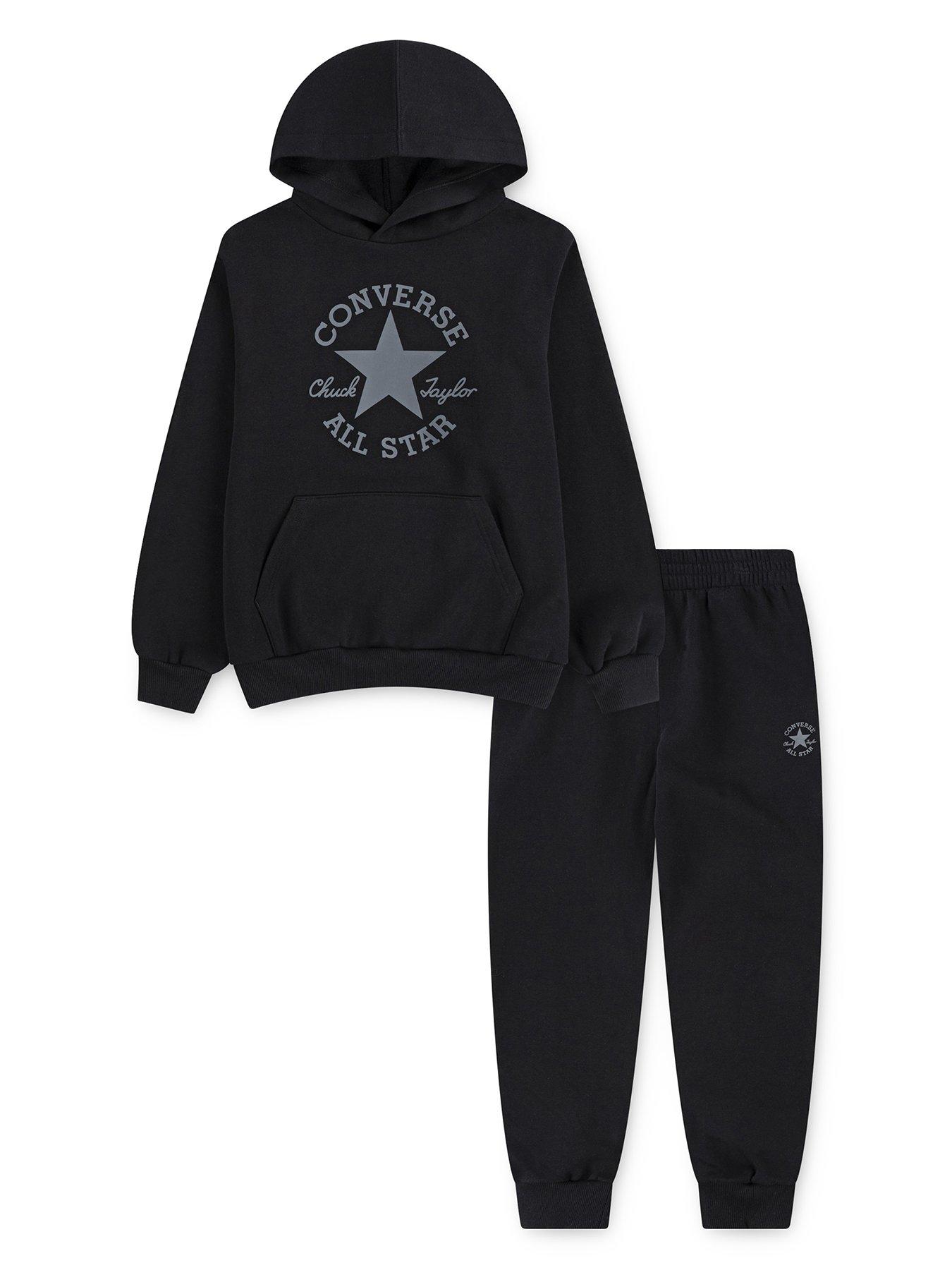 Converse Junior Boys Dissected Chuck Hoodie And Jogger Set - Black