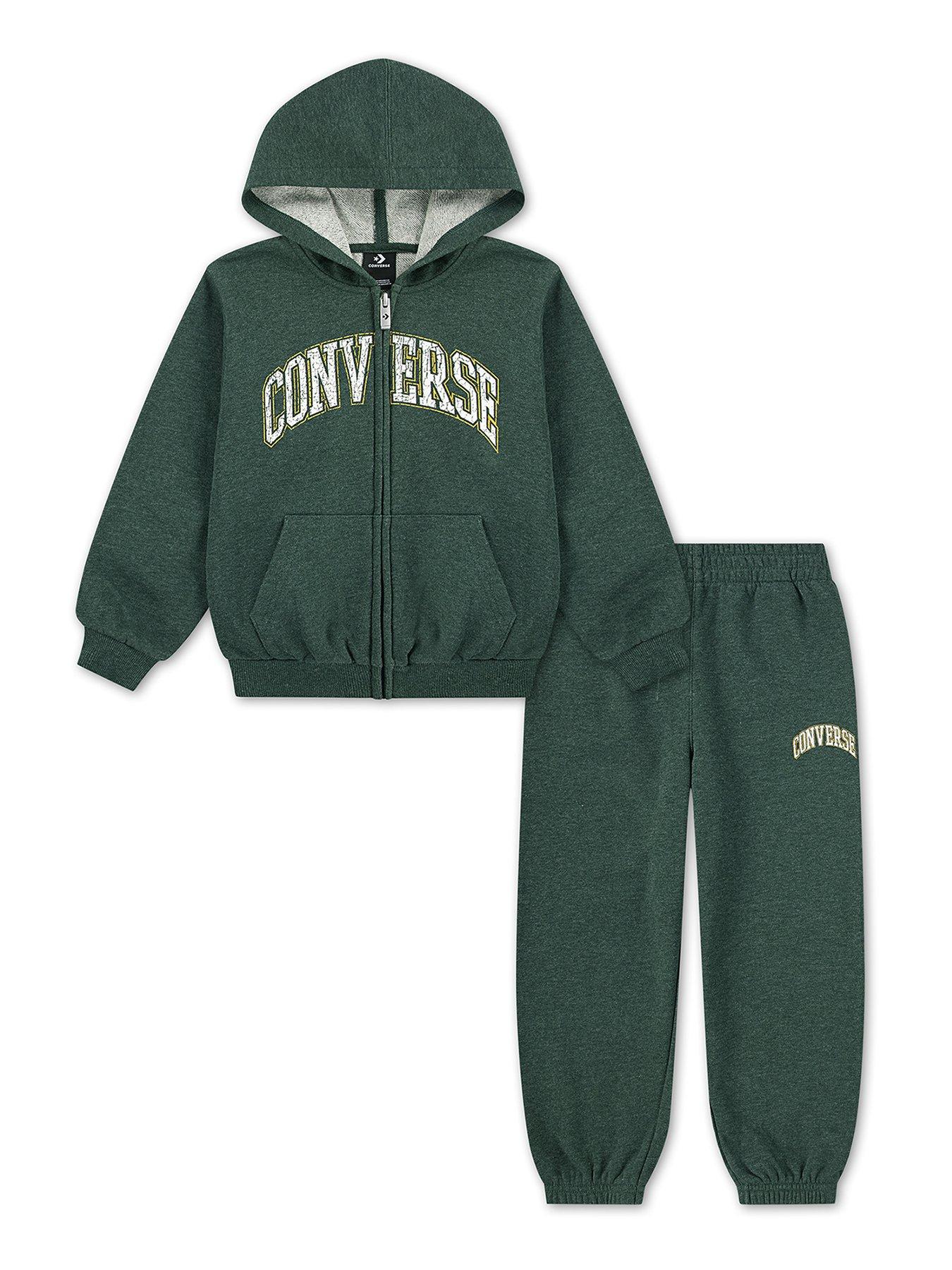 Converse Junior Boys Heritage Full Zip Set - Green