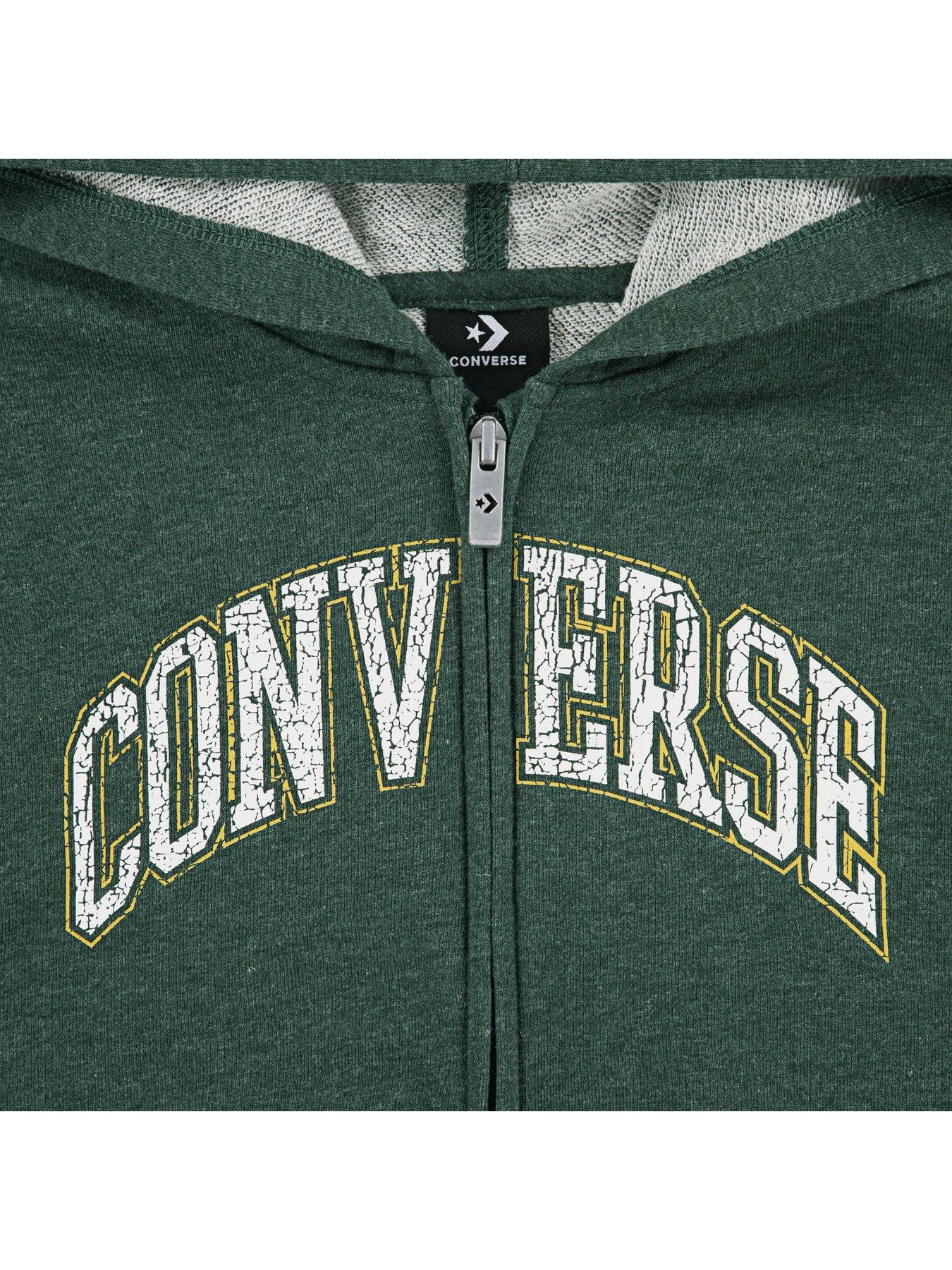  image of converse-junior-boys-heritage-full-zip-set-green