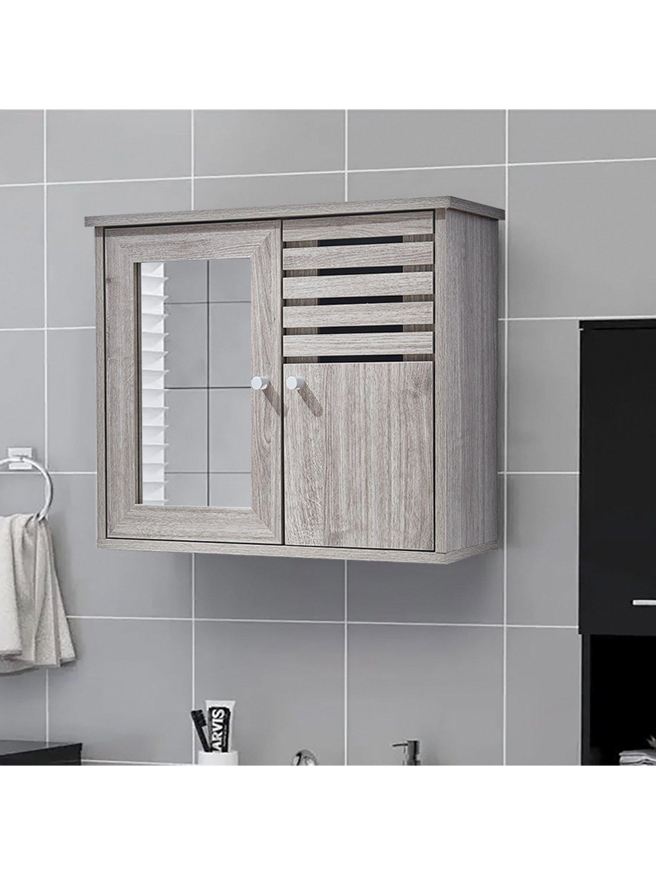 Living and Home Wooden Waterproof Wall-mounted Bathroom Cabinet 600 X 492 Mm