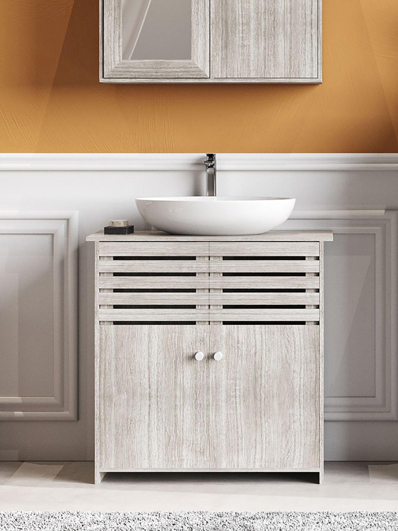 undefined Wooden Freestanding Under Sink Storage Cabinet W 620 X D 310 X H 610 Mm