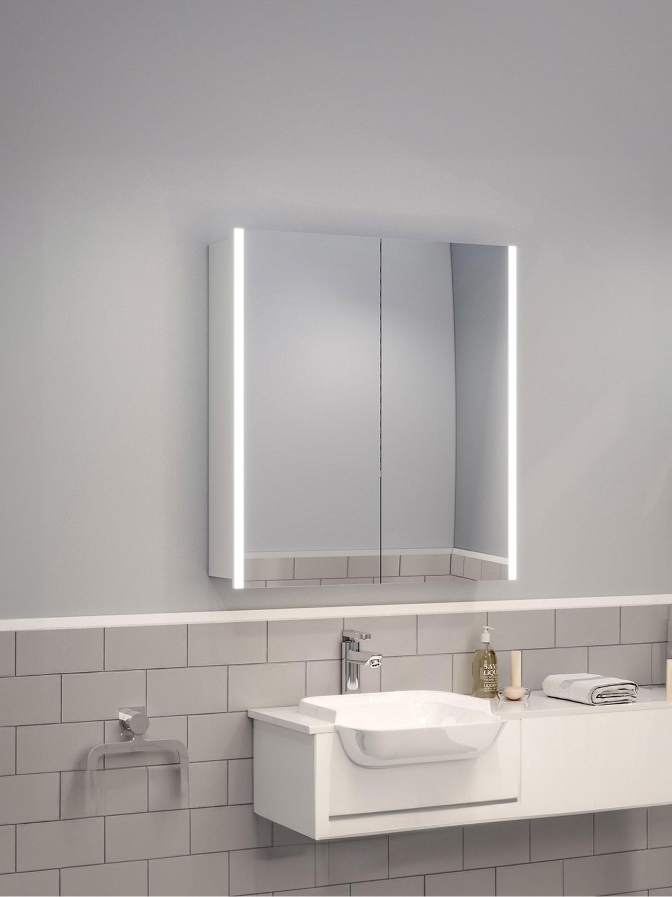 living-and-home-anti-fog-led-illuminated-mirrored-bathroom-cabinet-with-shaver-socket-650-x-600-mm