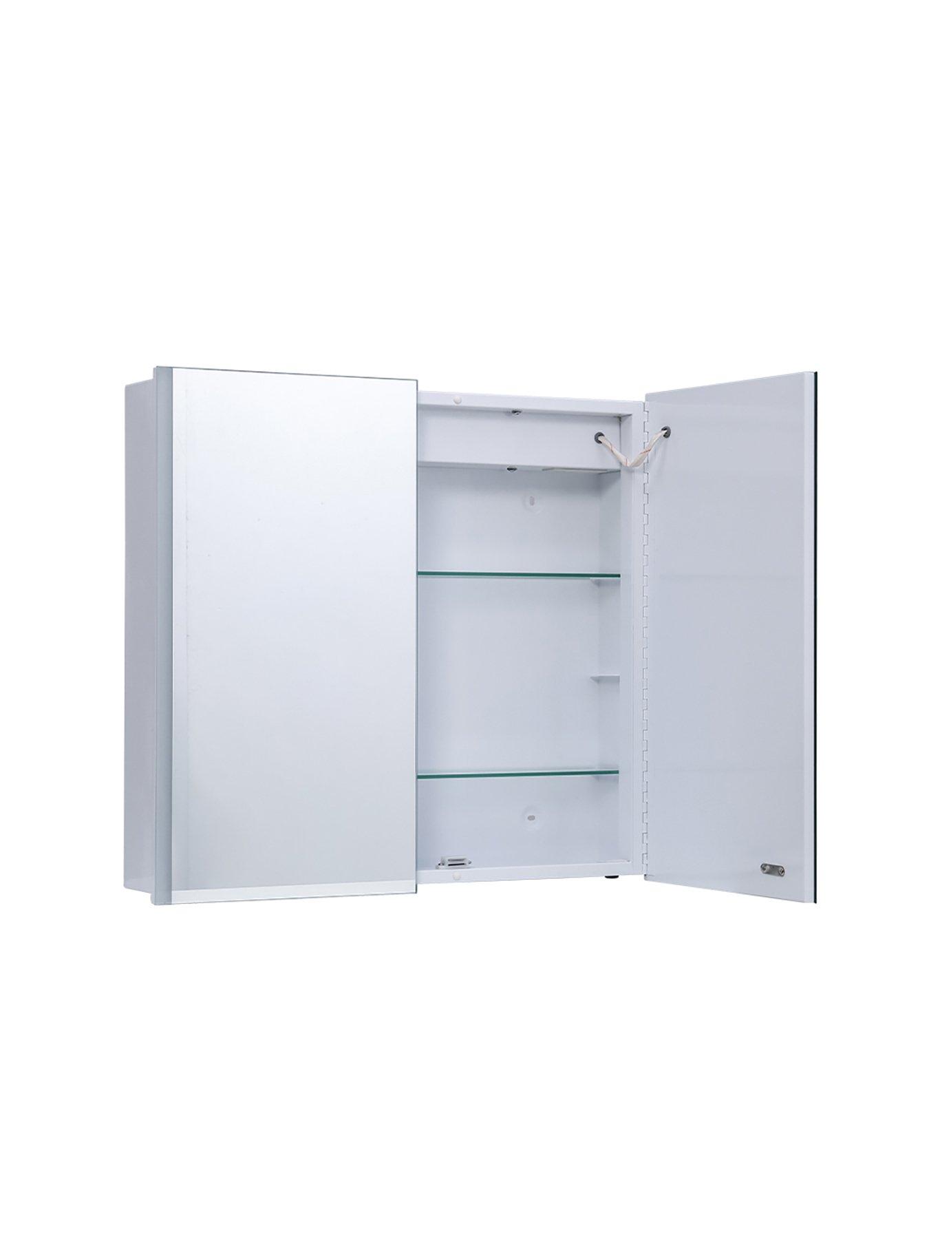 Image 3 of 7 of Living and Home LED Mirrored Bathroom Cabinet 650 x 600 mm