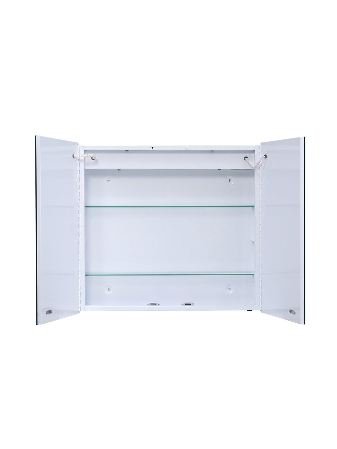 Image 4 of 7 of Living and Home LED Mirrored Bathroom Cabinet 650 x 600 mm