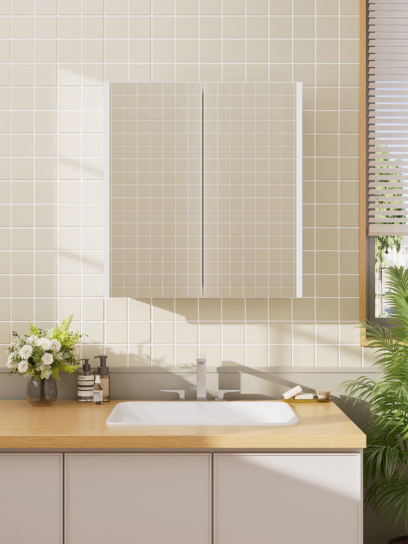 Image 5 of 7 of Living and Home LED Mirrored Bathroom Cabinet 650 x 600 mm