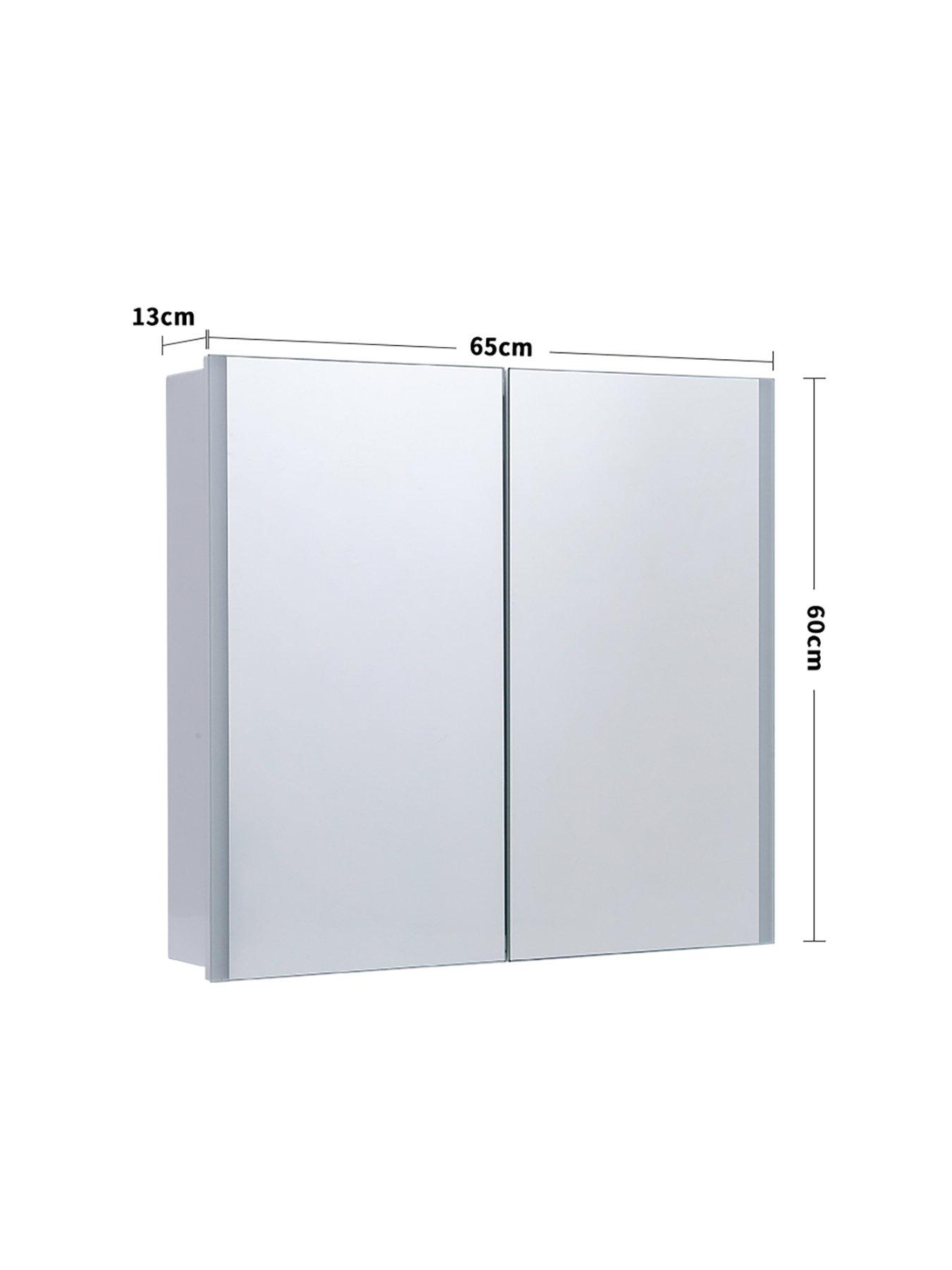 Image 7 of 7 of Living and Home LED Mirrored Bathroom Cabinet 650 x 600 mm