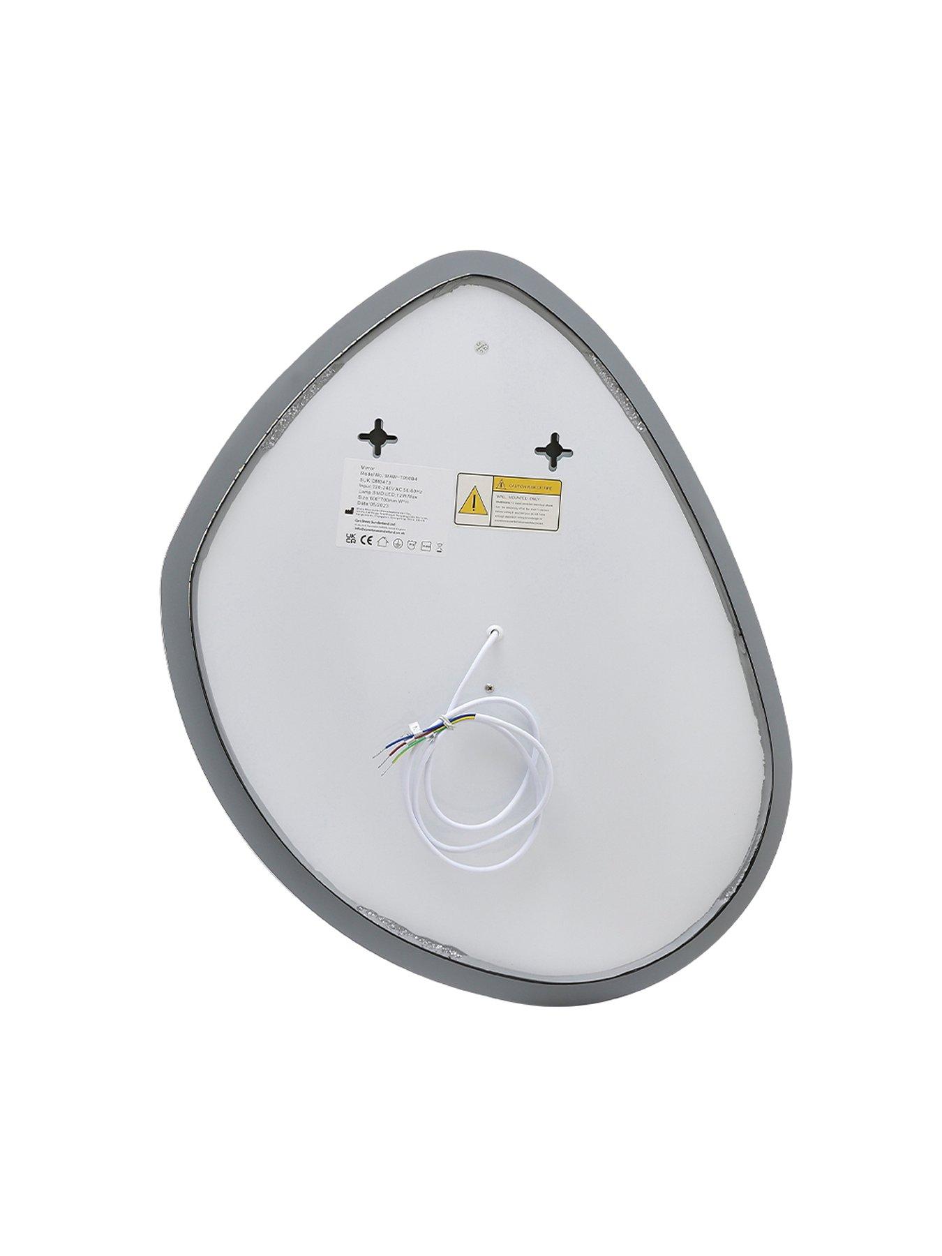 Image 5 of 6 of Living and Home Modern Frameless Irregular Dimmable Led Wall Bathroom Mirror 53x72cm