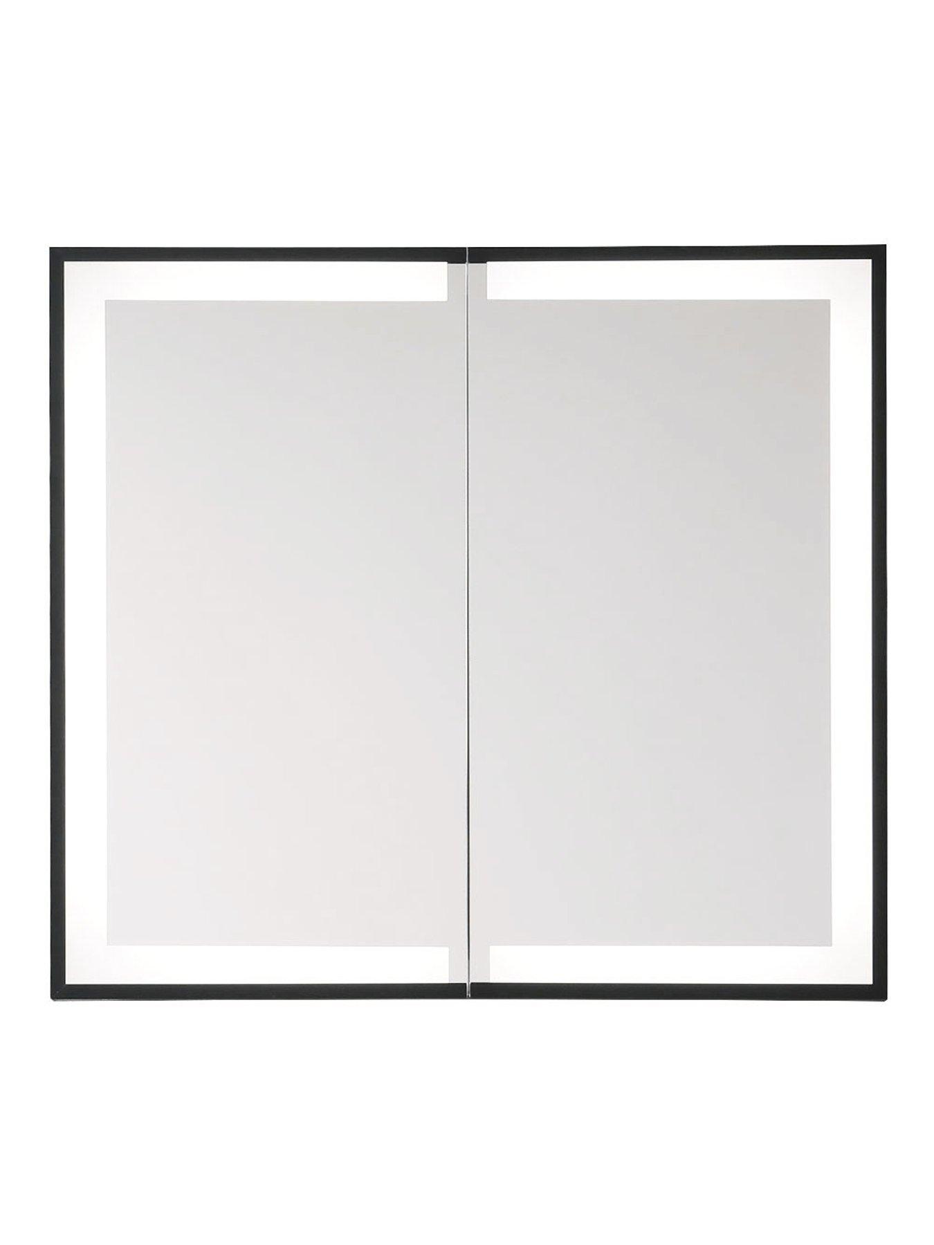 Image 5 of 7 of Living and Home Double Door Anti Fog Led Illuminated Mirrored Bathroom Cabinet With Shaver Socket&amp;bluetooth Speaker W 650 X H 600 Mm