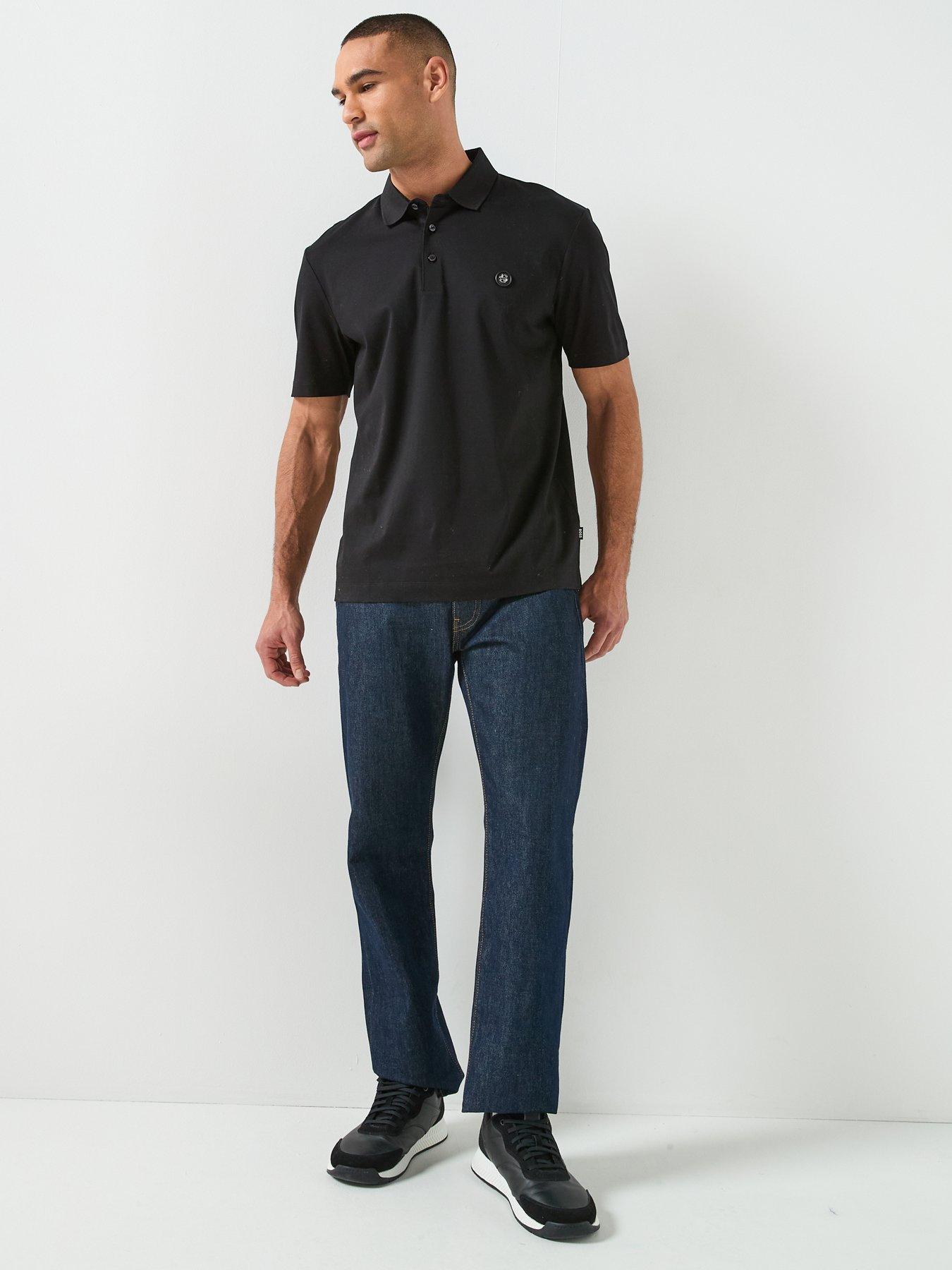 Image 3 of 4 of BOSS C-Parris Regular Fit Nickel Logo Polo Shirt - Black