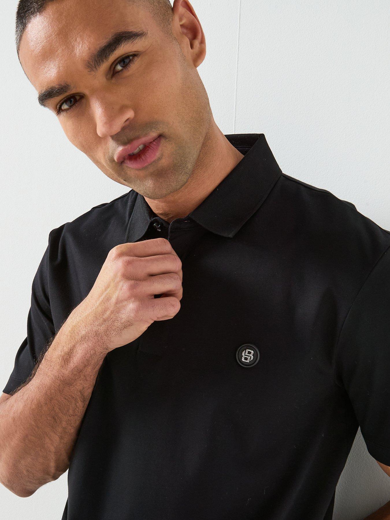 Image 4 of 4 of BOSS C-Parris Regular Fit Nickel Logo Polo Shirt - Black