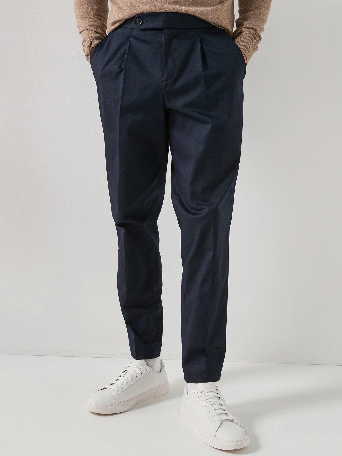 BOSS C-Perino Hip Strap Tapered Trousers - Navy