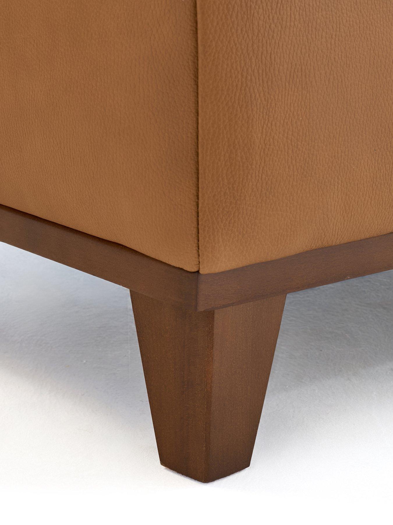 Image 4 of 6 of The Very Collection Chiswick Italian Leather Footstool - FSC&reg; Certified