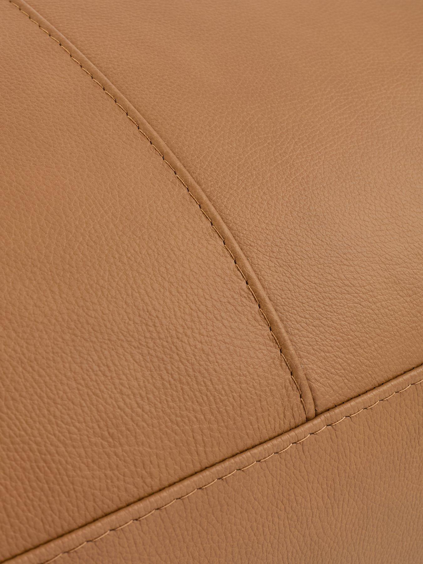 Image 6 of 6 of The Very Collection Chiswick Italian Leather Footstool - FSC&reg; Certified