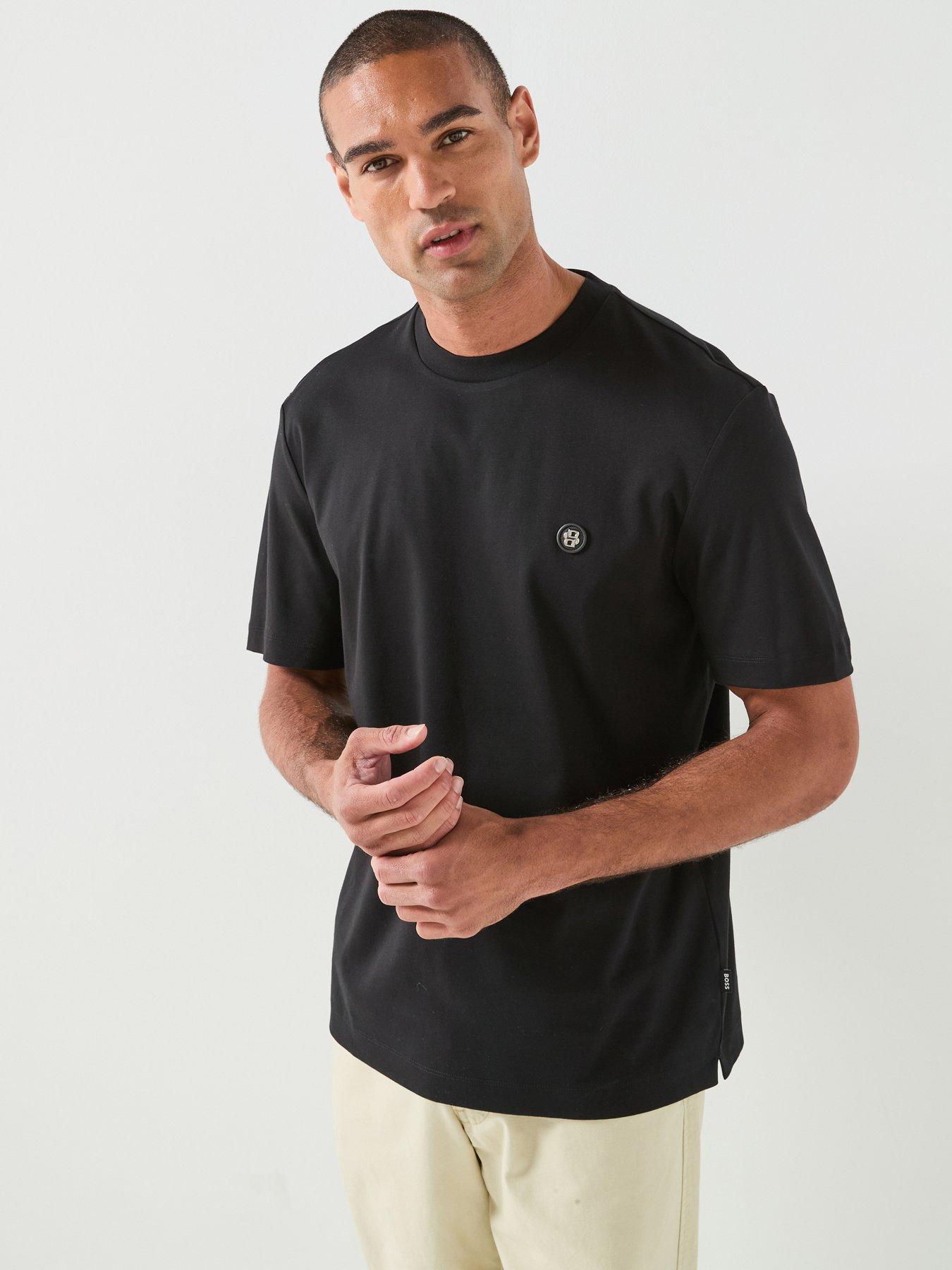 BOSS C-Taut 01 Regular Fit Nickel Logo T-Shirt - Black