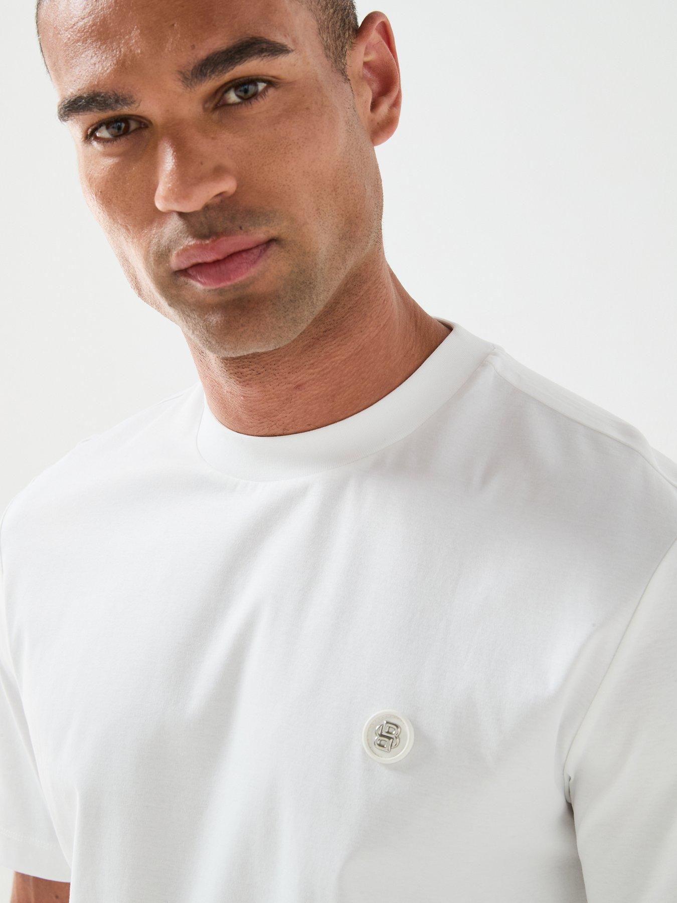 Image 4 of 6 of BOSS Nickel Logo T-Shirt - White