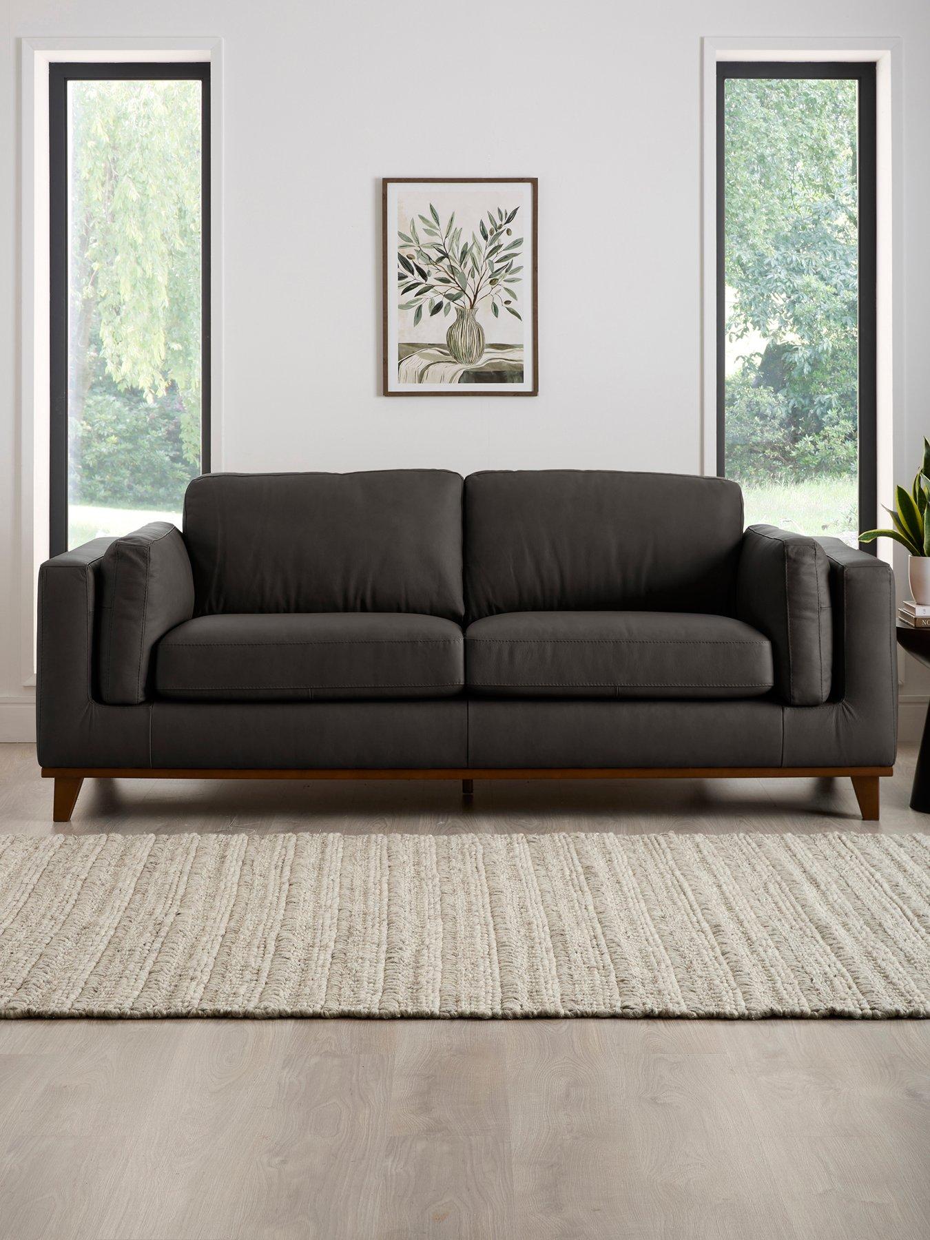 The Very Collection Chiswick Italian Leather 3 Seater Sofa - FSC® Certified